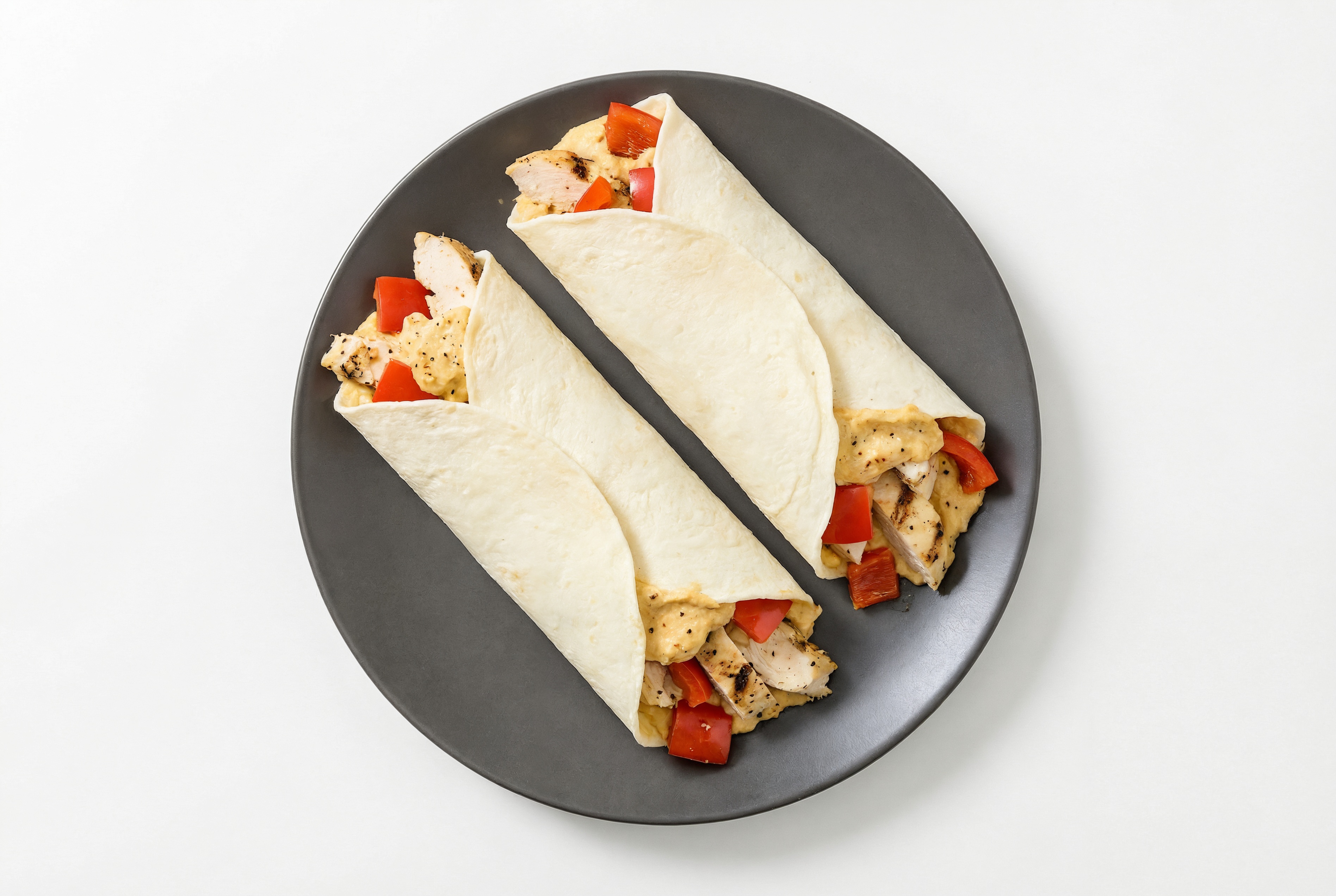 Lemony Seasoned Grilled Chicken Breast French Onion Hummus Protein Wrap