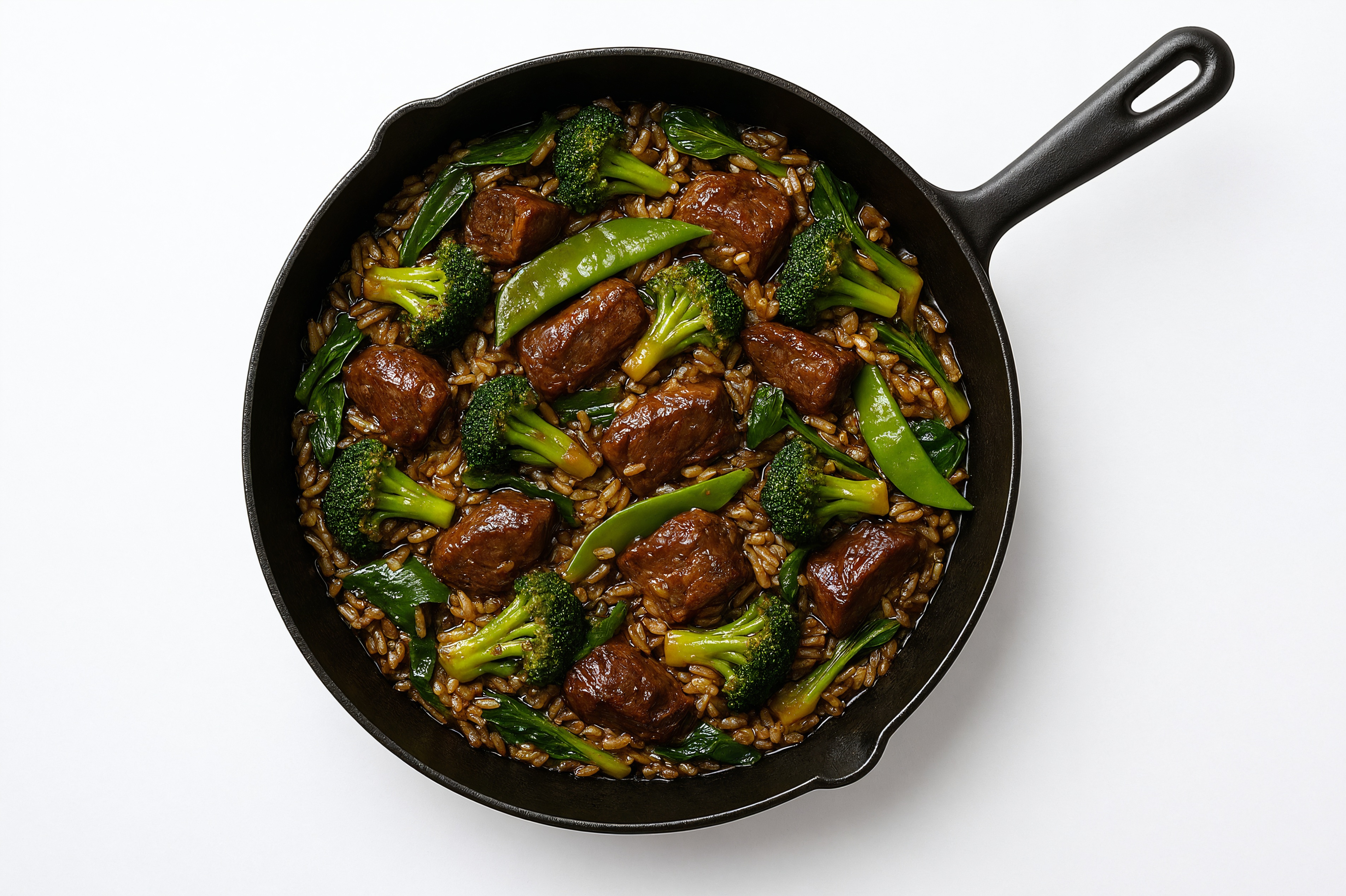 Japanese Bbq Bok Choy + Lamb Stir-Fry with Long Grain White Rice