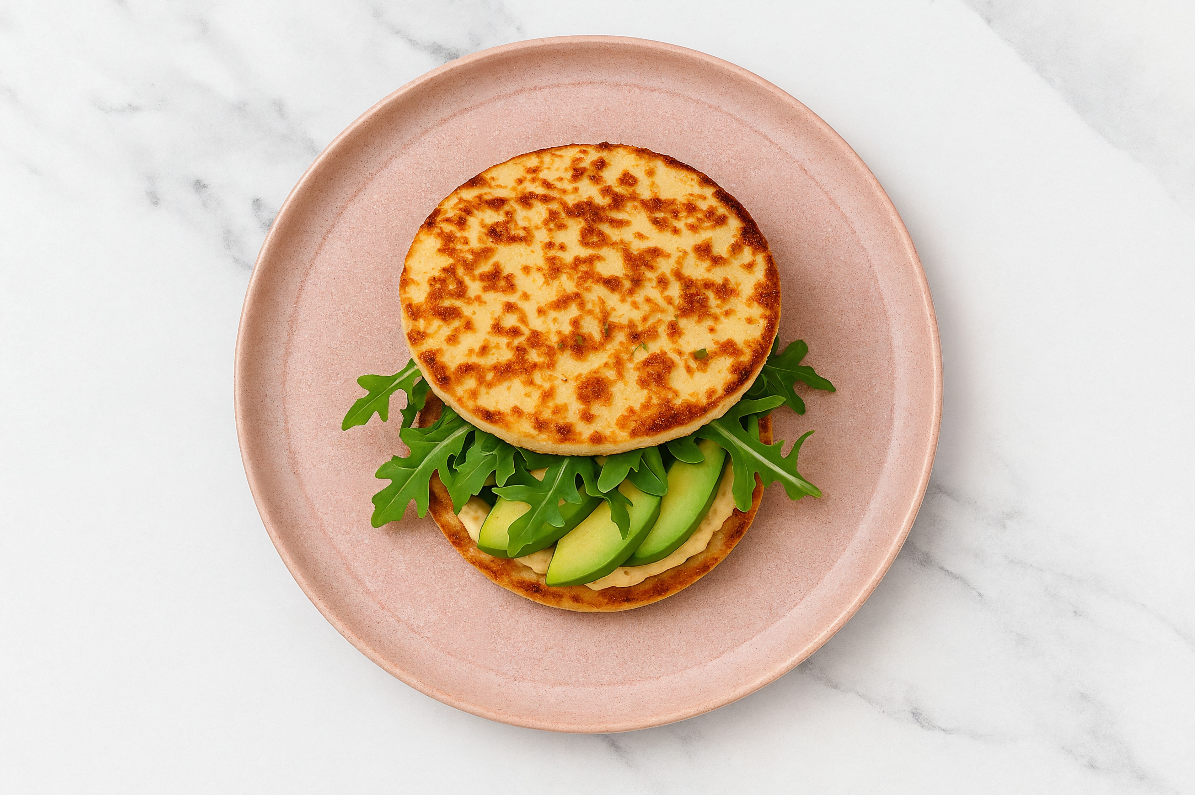 Hummus + Avocado Sandwich on Cauli Thins