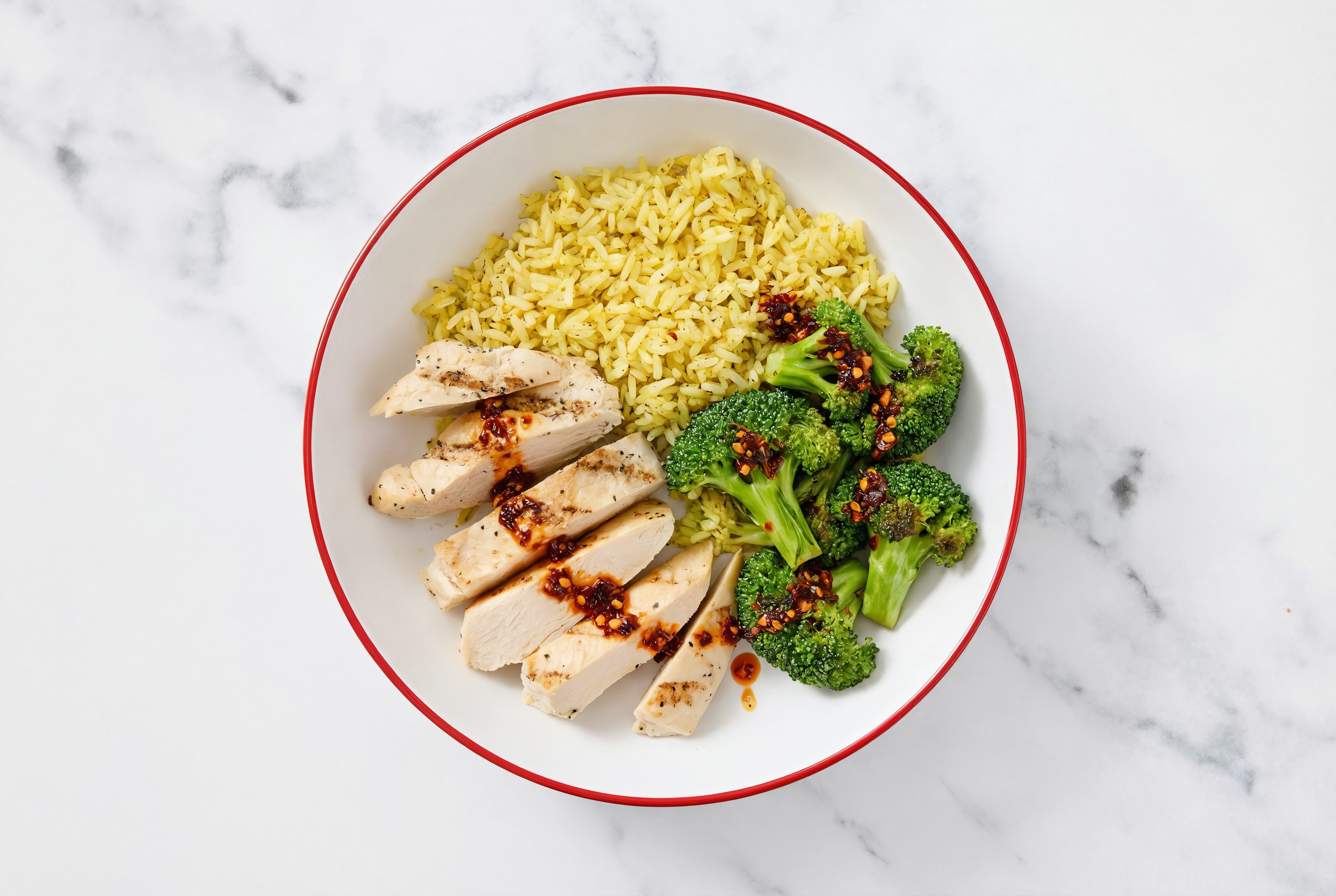 Chili Crisp Seasoned Grilled Chicken Breast Rice Bowl
