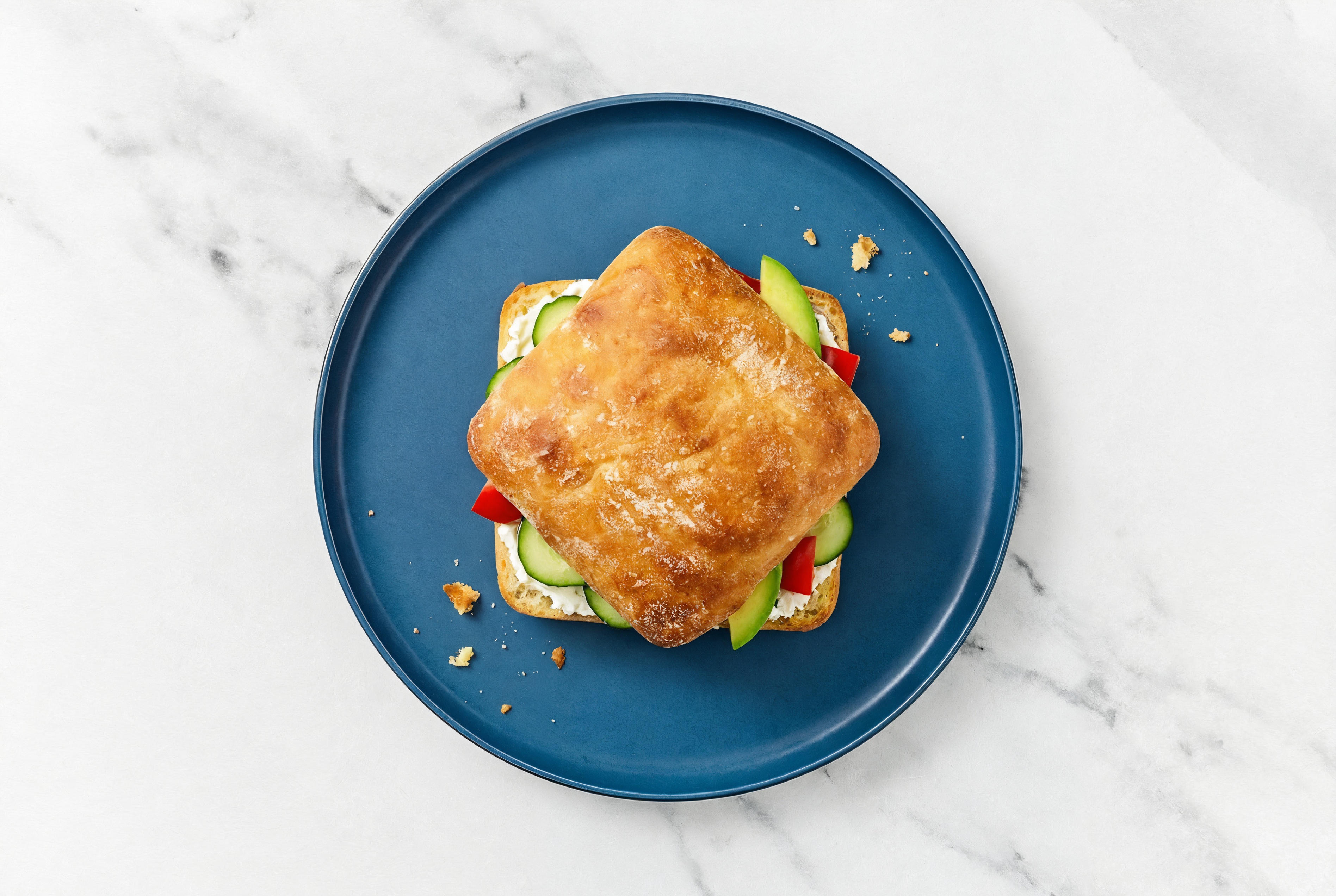 California Veggie Sandwich with Red Bell Pepper
