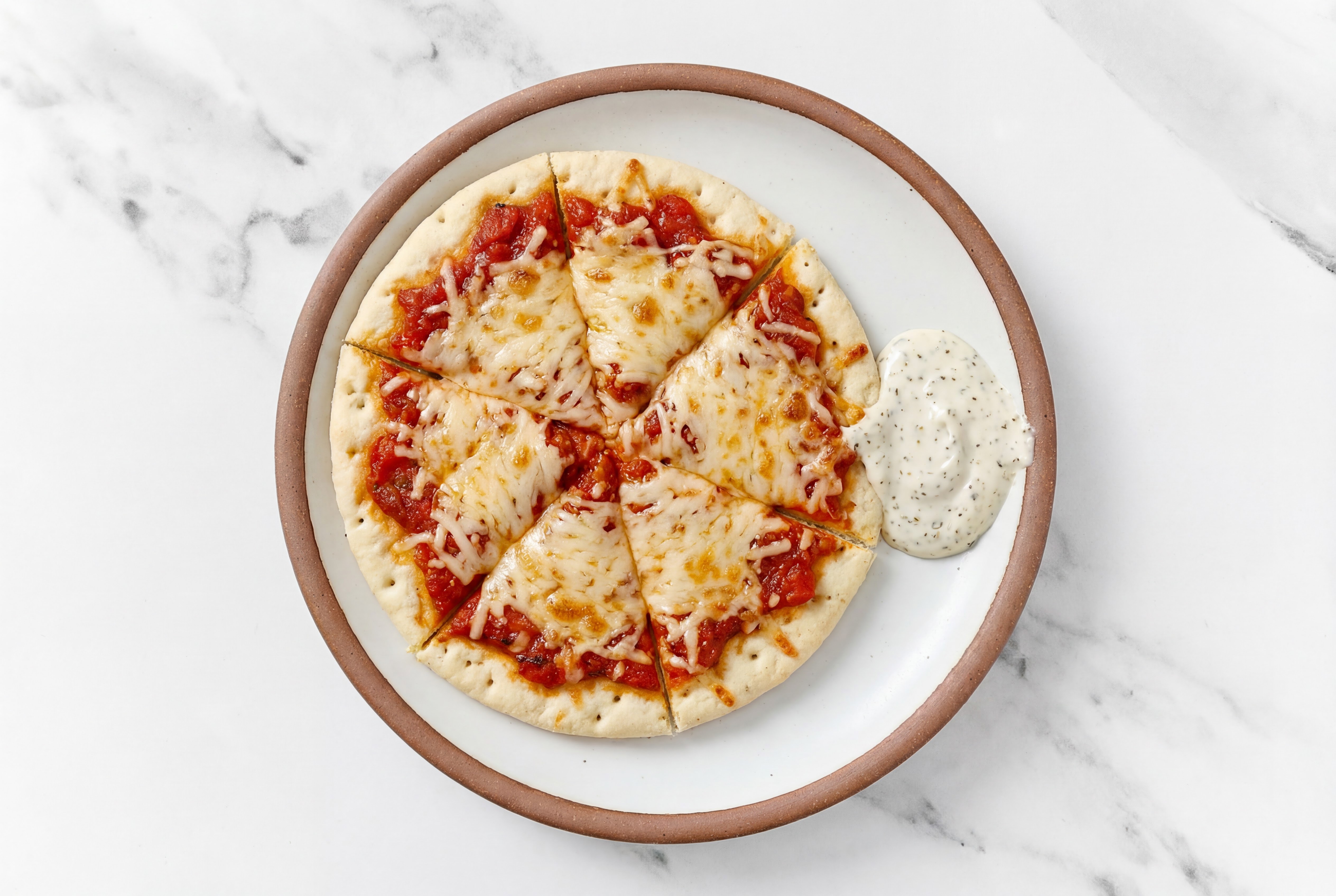 GF Margherita Pizza + Ranch Dipping Sauce