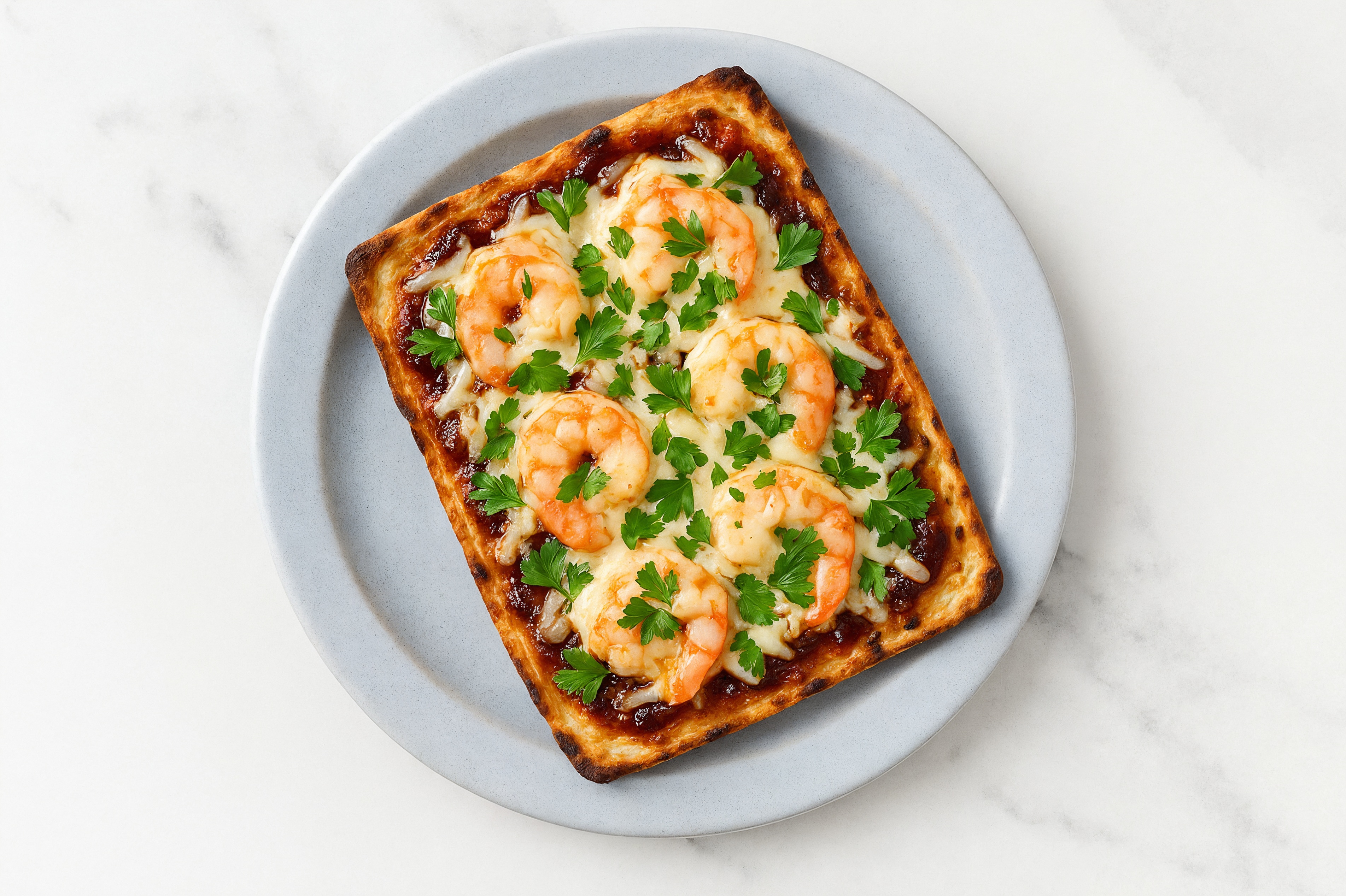 BBQ Shrimp Pizza with Parsley with Original BBQ