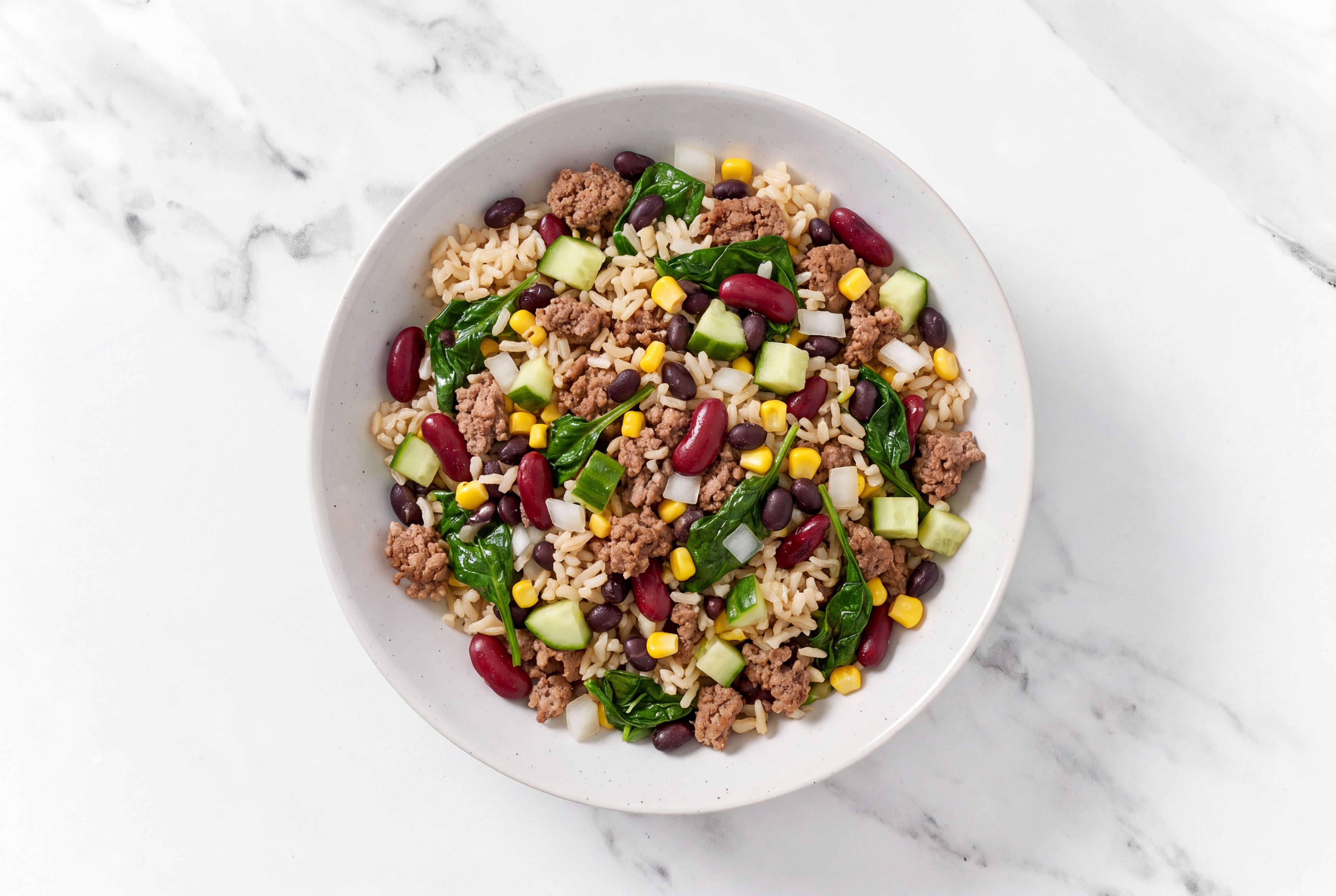 Thanksgiving in the Summer Bowl with 93/7 Lean Ground Beef