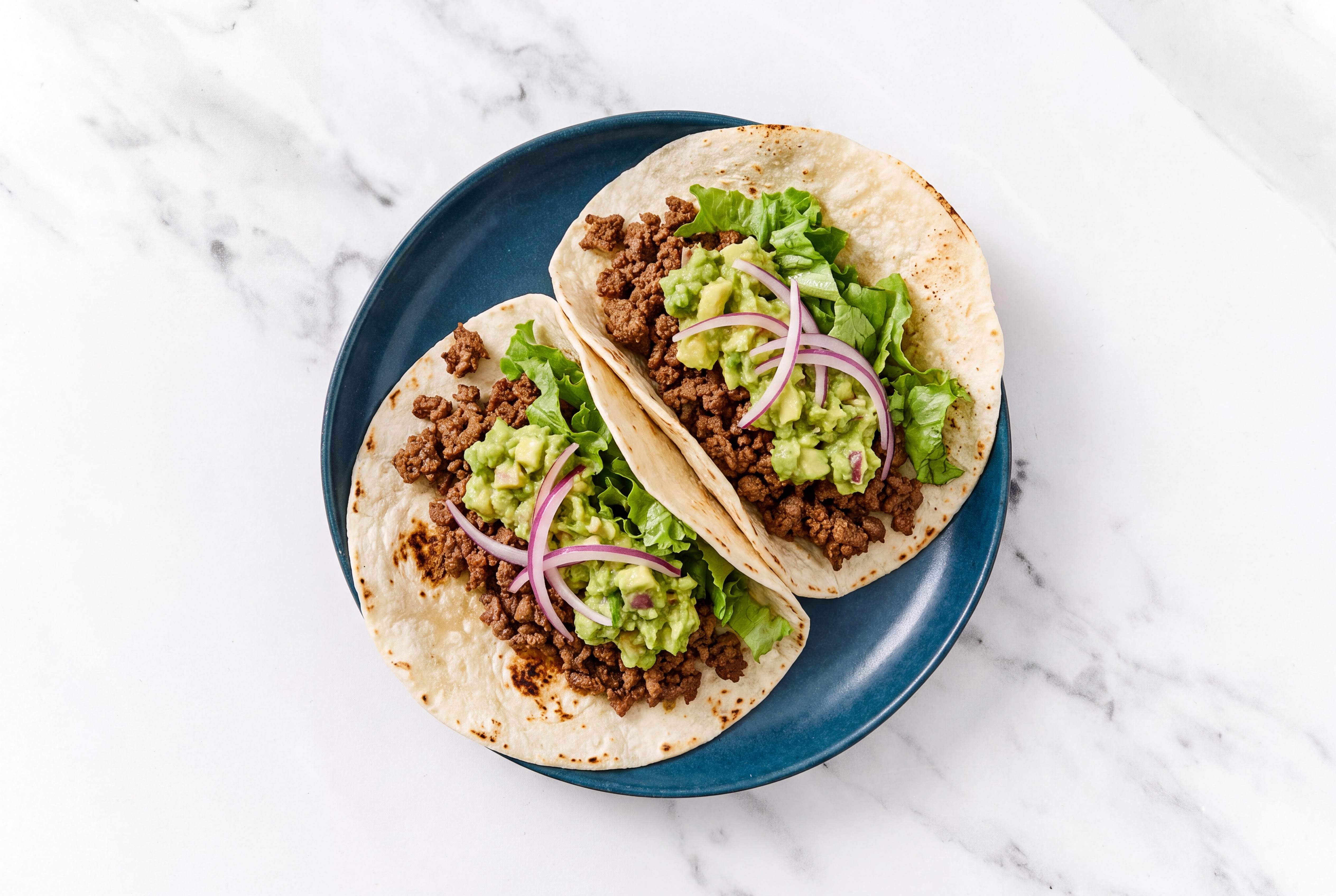 Ground 93/7 Lean Beef Tacos with Fresh Guacamole