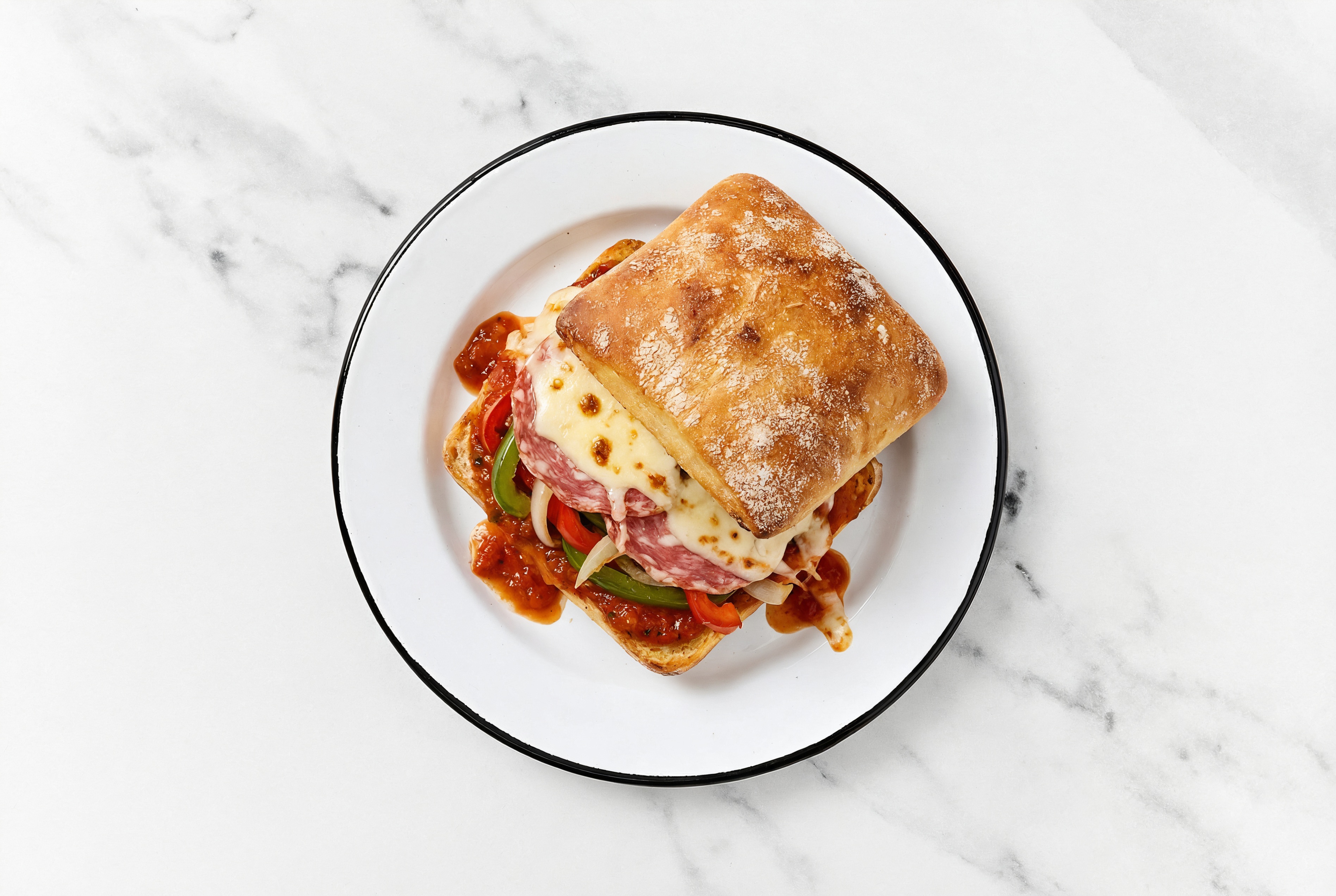 Loaded Pizza Sandwich with Mozzarella Bar