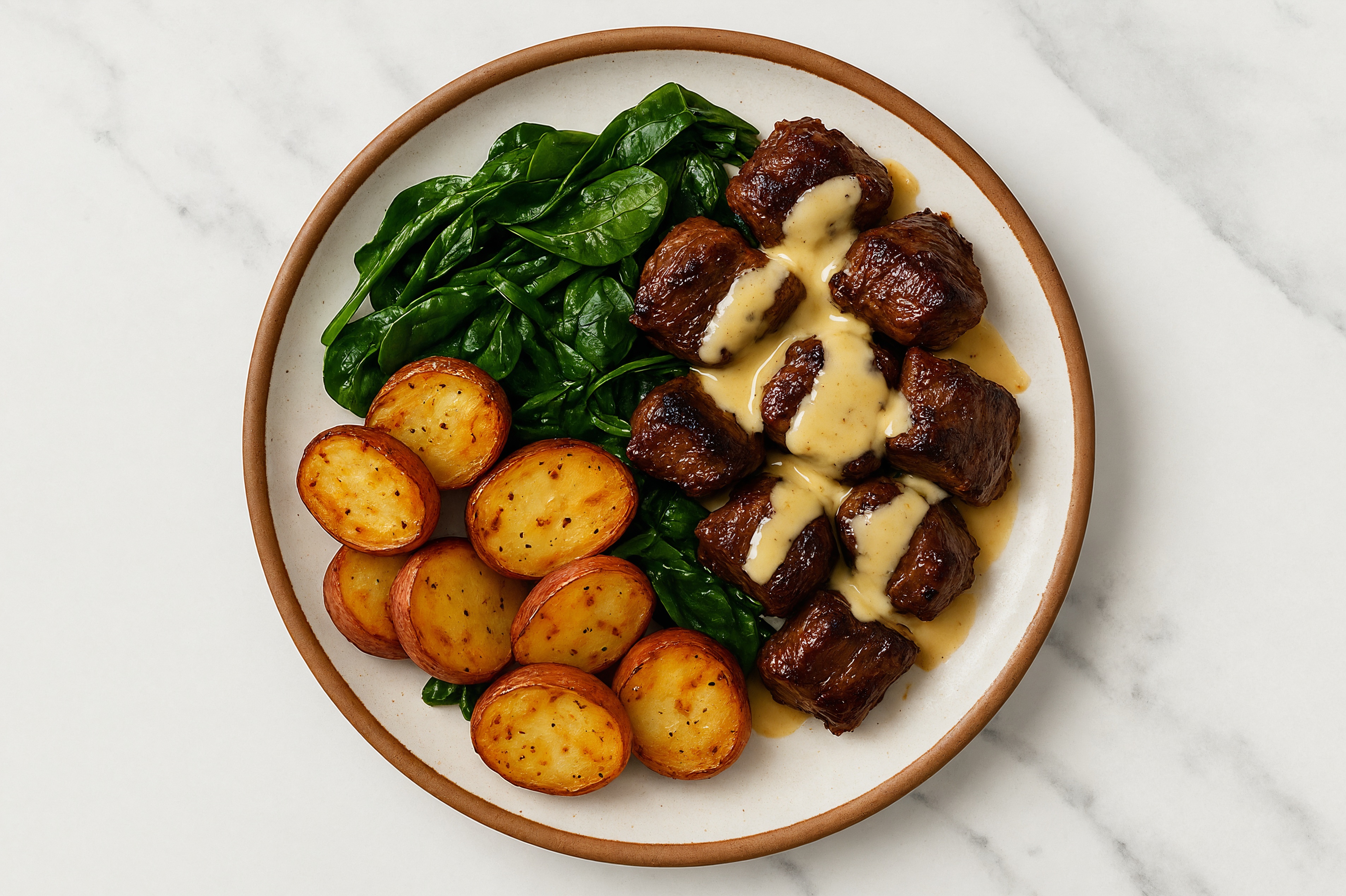 Miso Seared Lamb with Red Potatoes