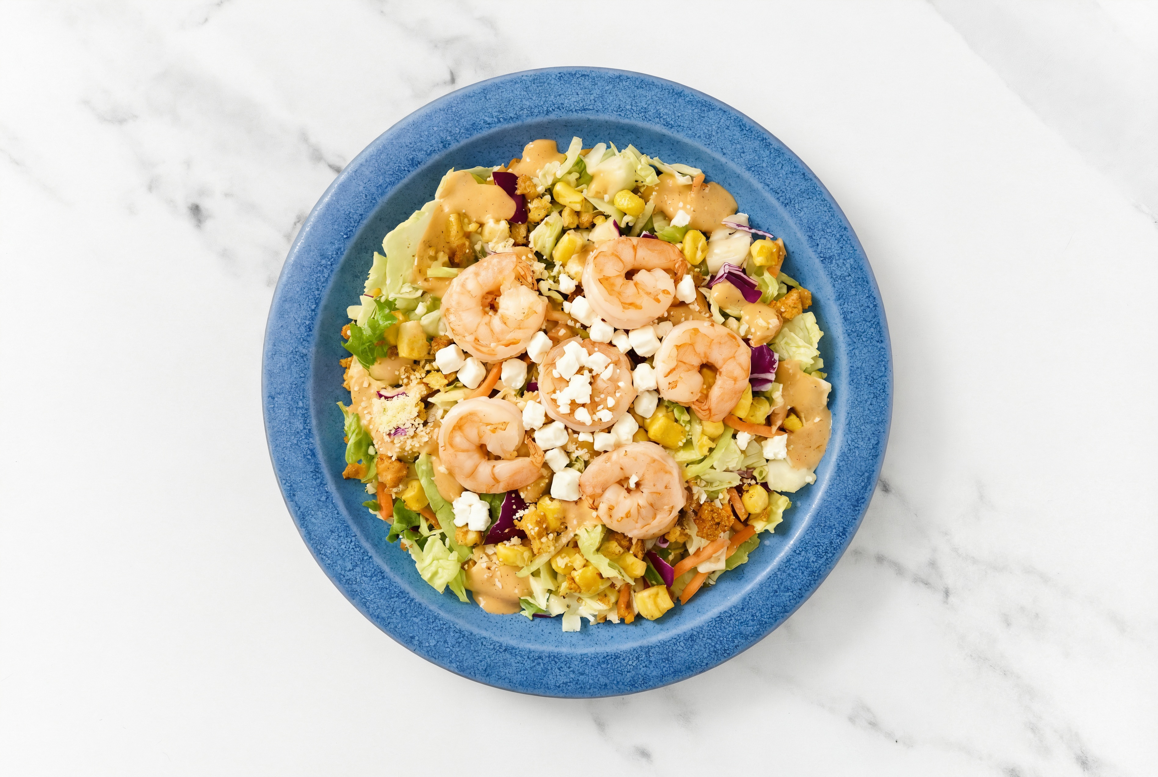 Creamy Street Corn Medium Cooked Shrimp Chopped Salad