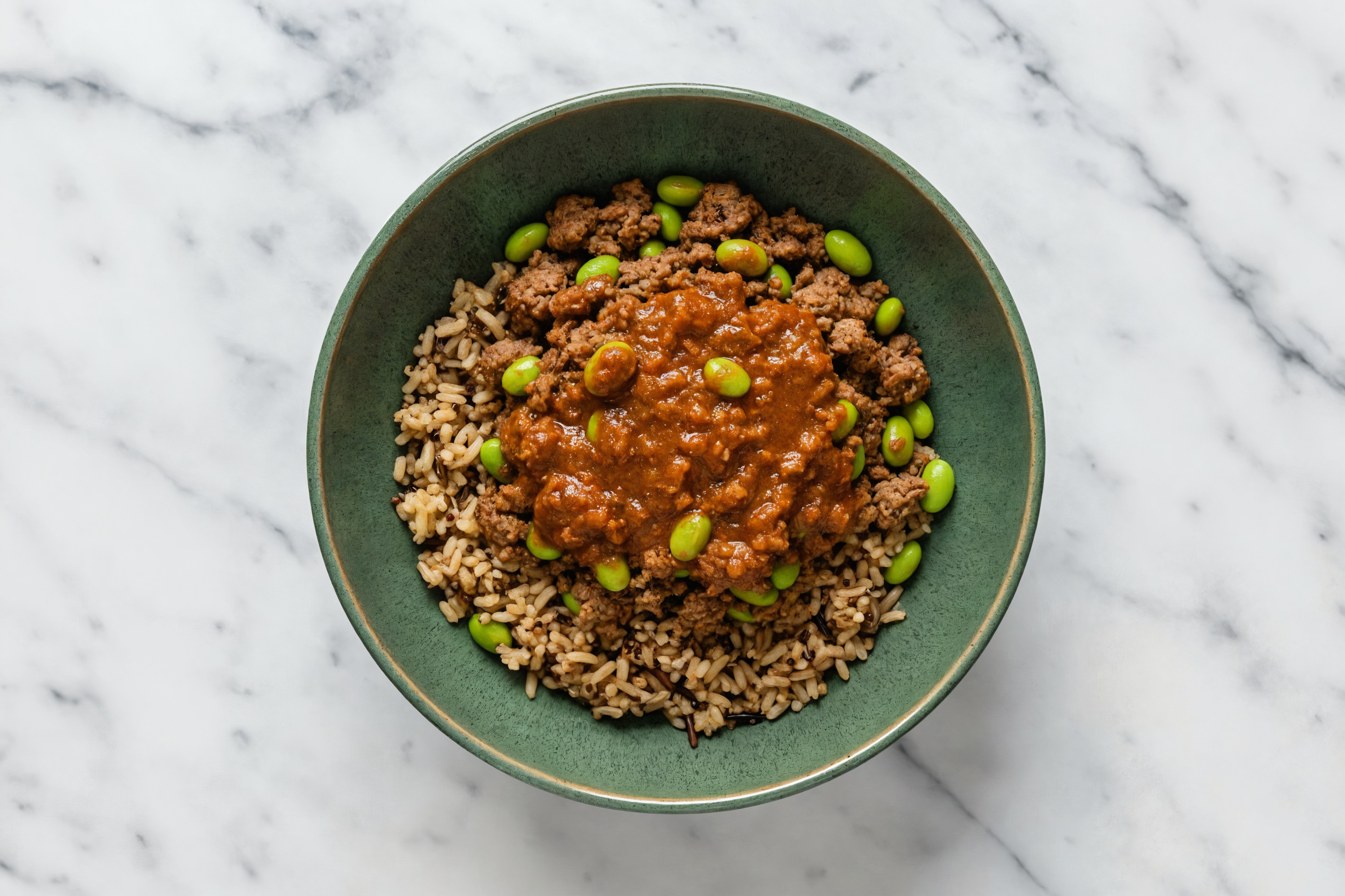 Vindaloo Ground Lamb + Seven Grain Bowl with Edamame