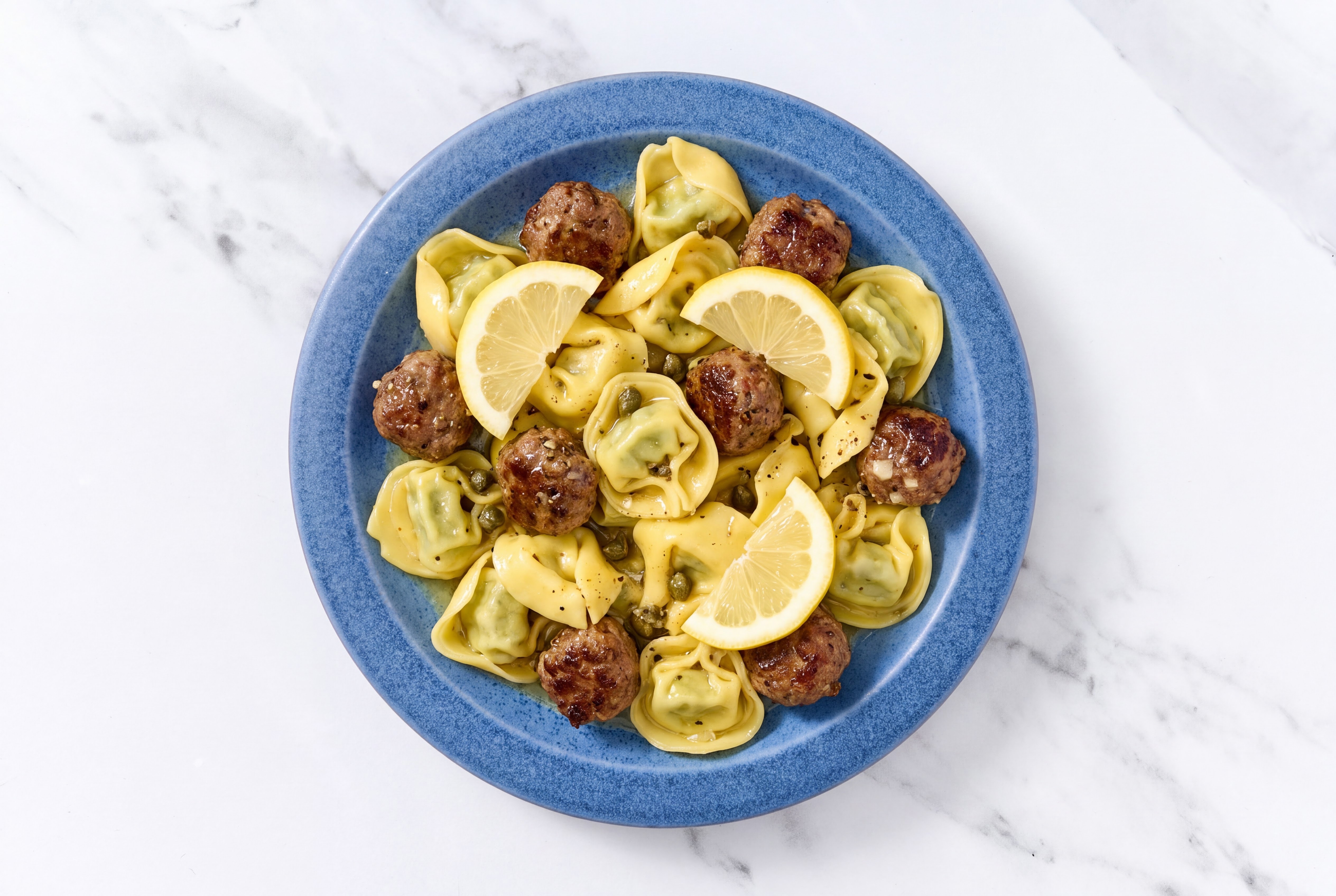 Grandma's 93/7 Lean Ground Beef Meatball Tortelloni Piccata