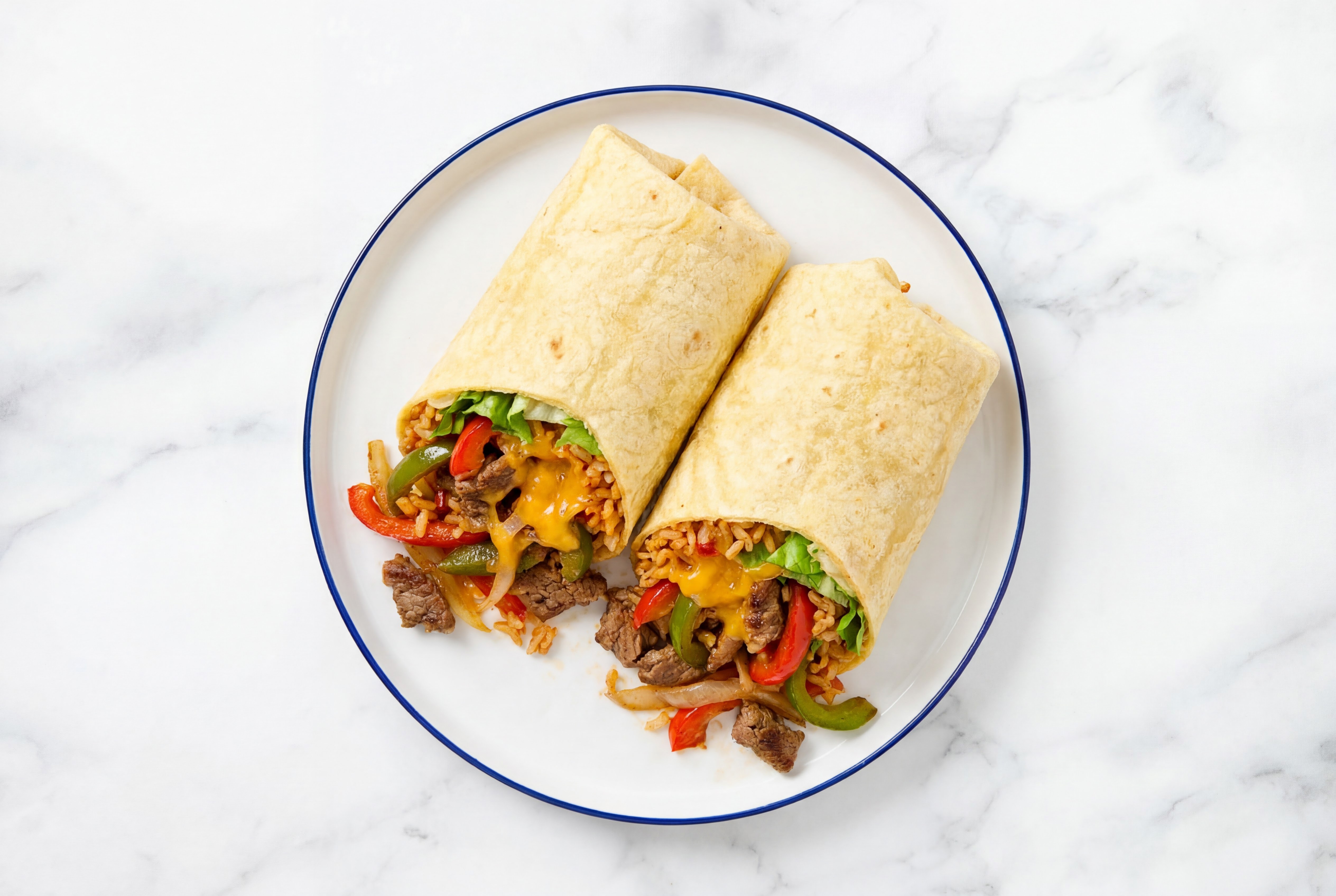 Tex-Mex Cheese Steak Burrito