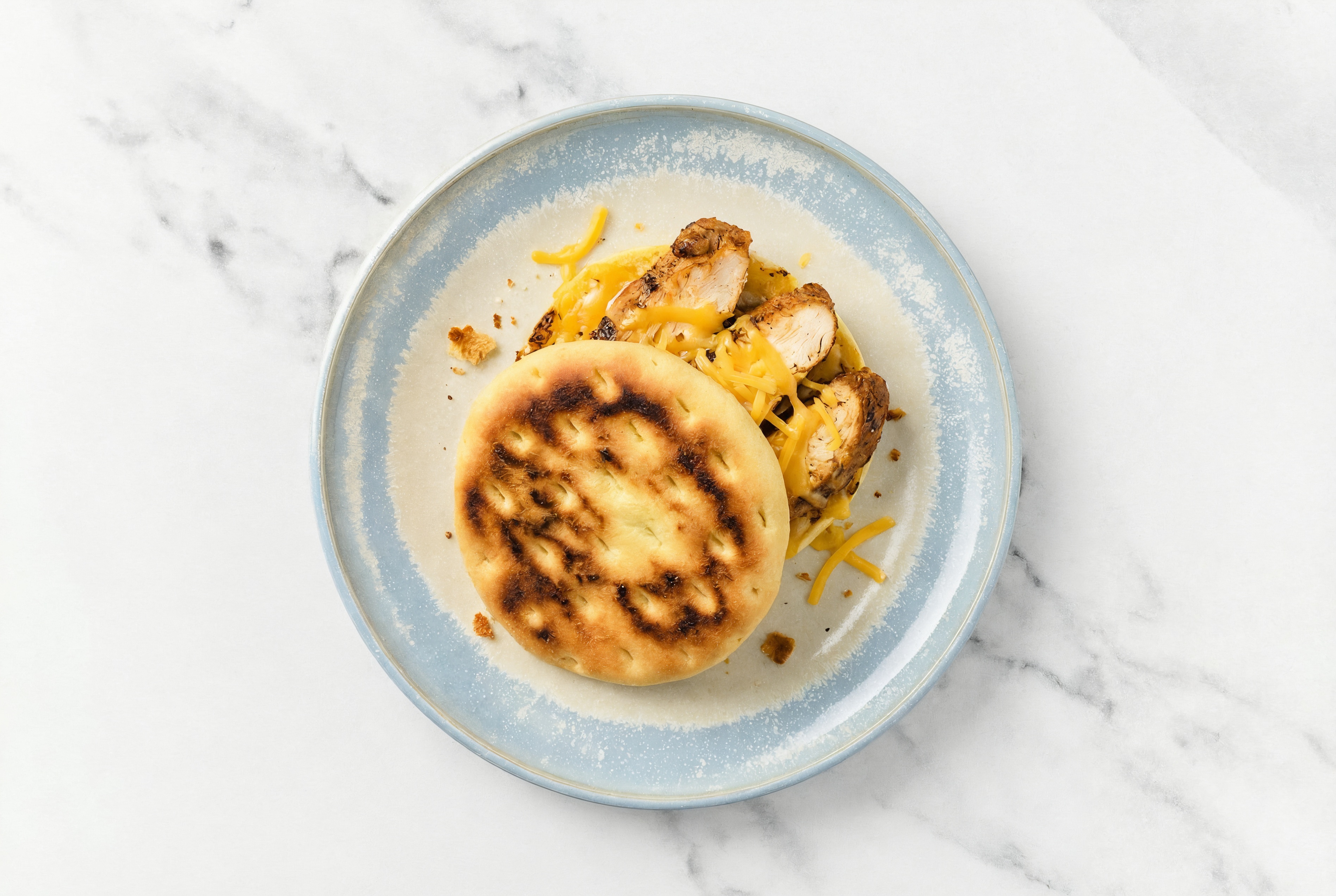 Cheesy Blackened Chicken Melt with Shredded Sharp Cheddar Cheese