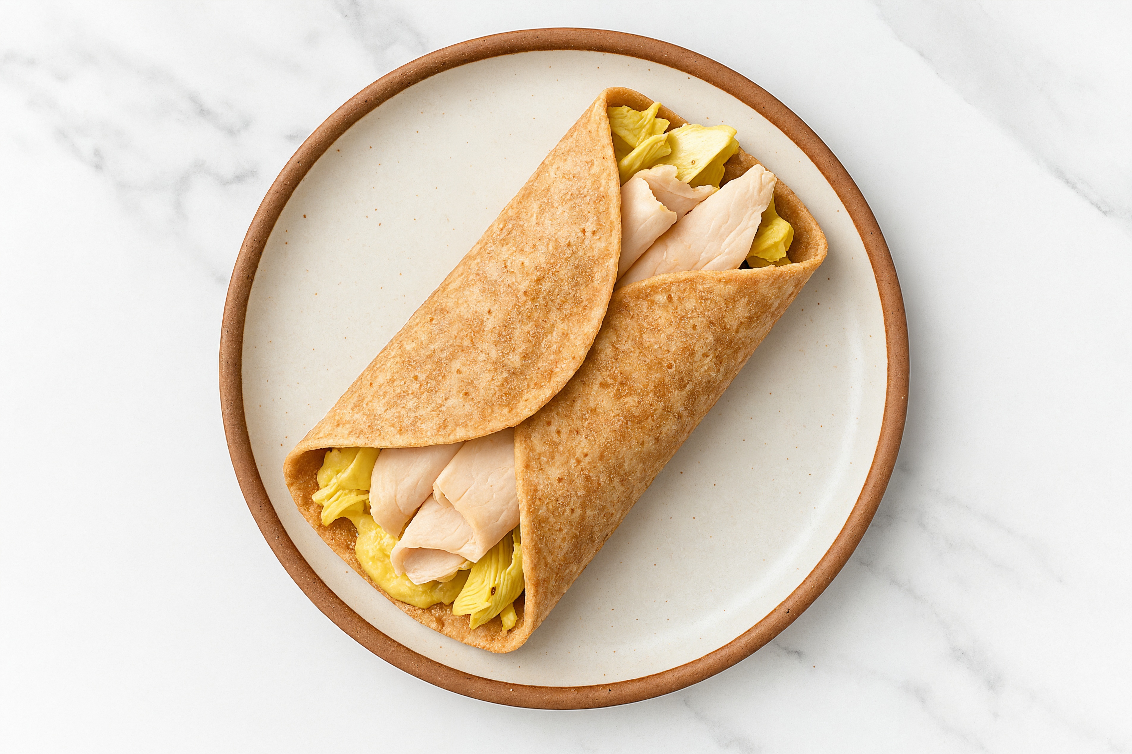 Mediterranean-Inspired Oven Roasted Turkey Breast + Lemon Garlic Hummus Wrap