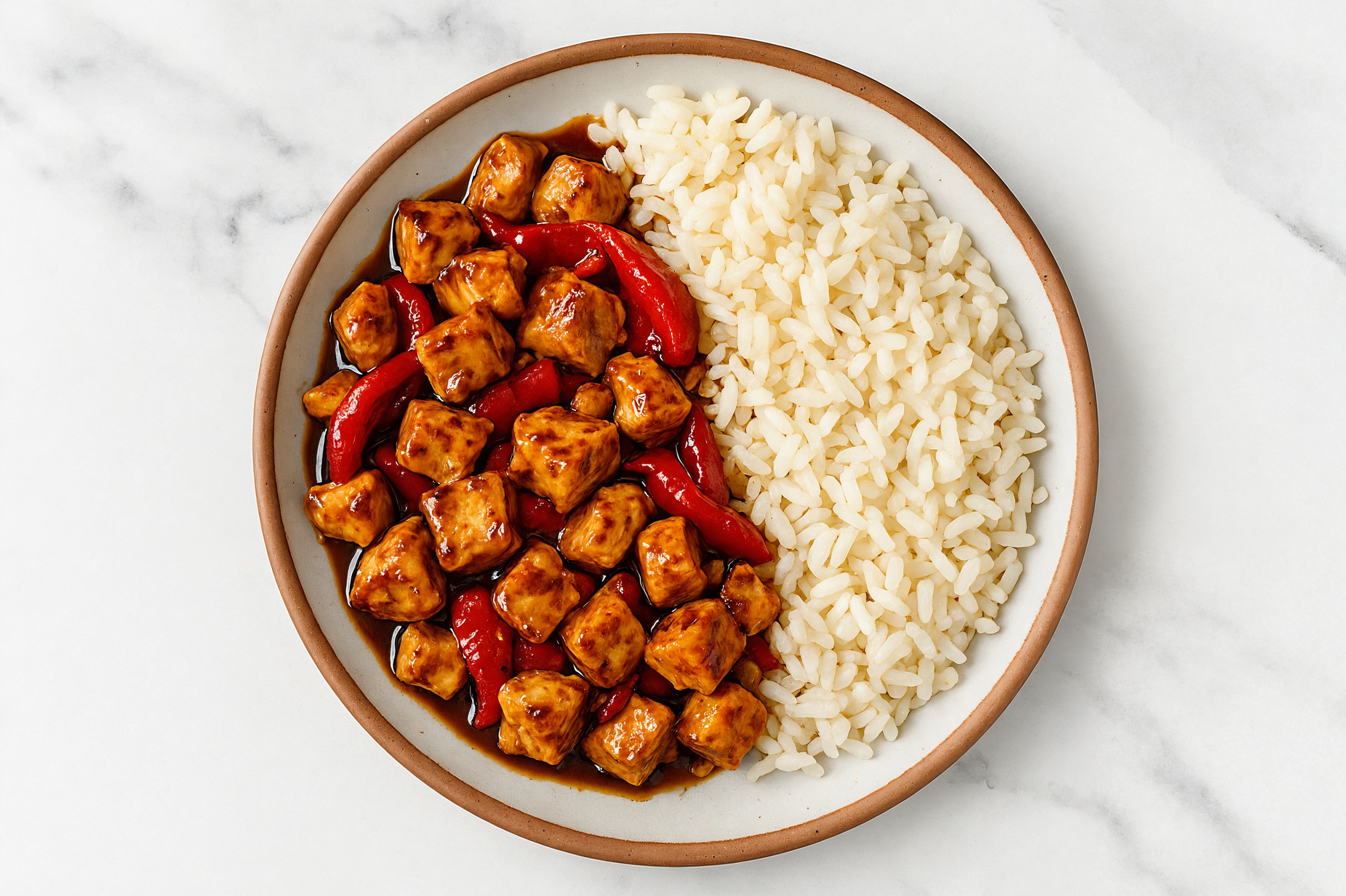 Peppery Teriyaki Tofu + Long Grain White Rice