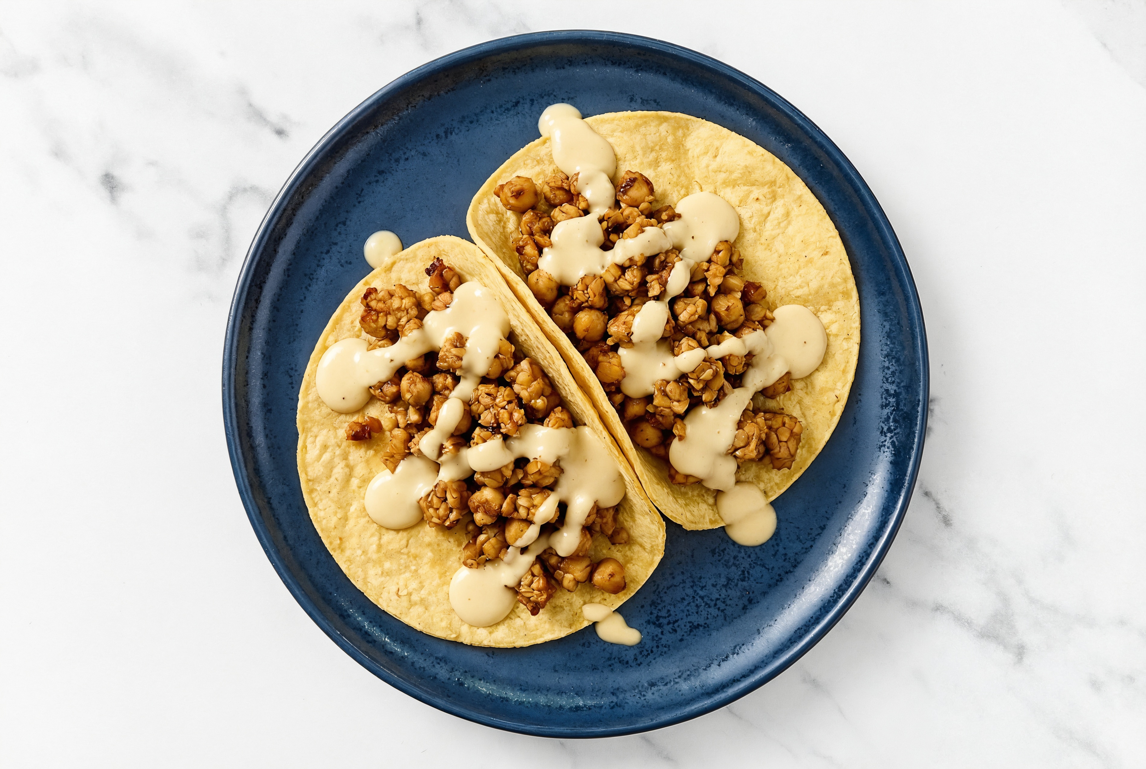 Simplest 'Tempeh' + Queso Tacos