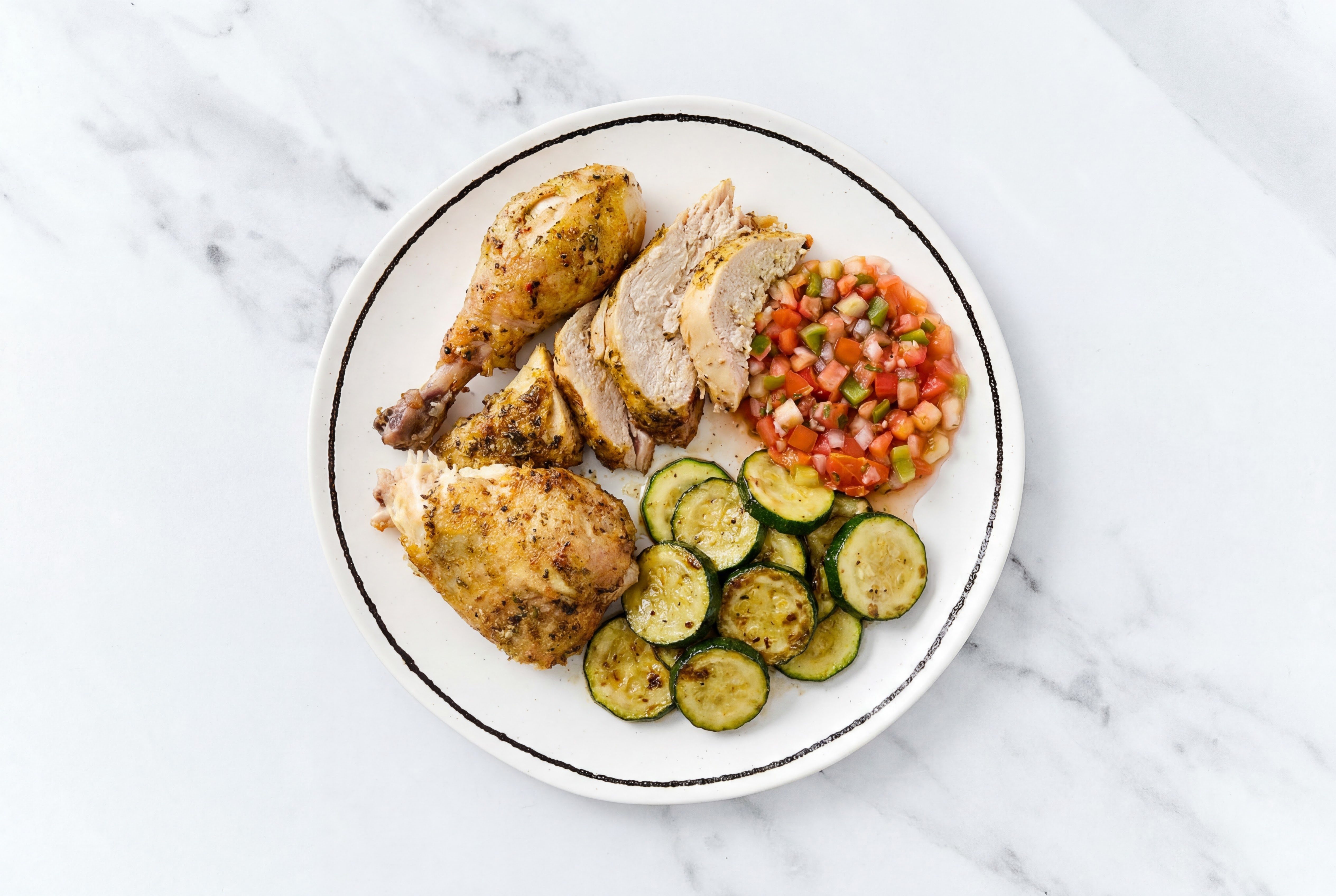  Off The Grill Plate with Zucchini