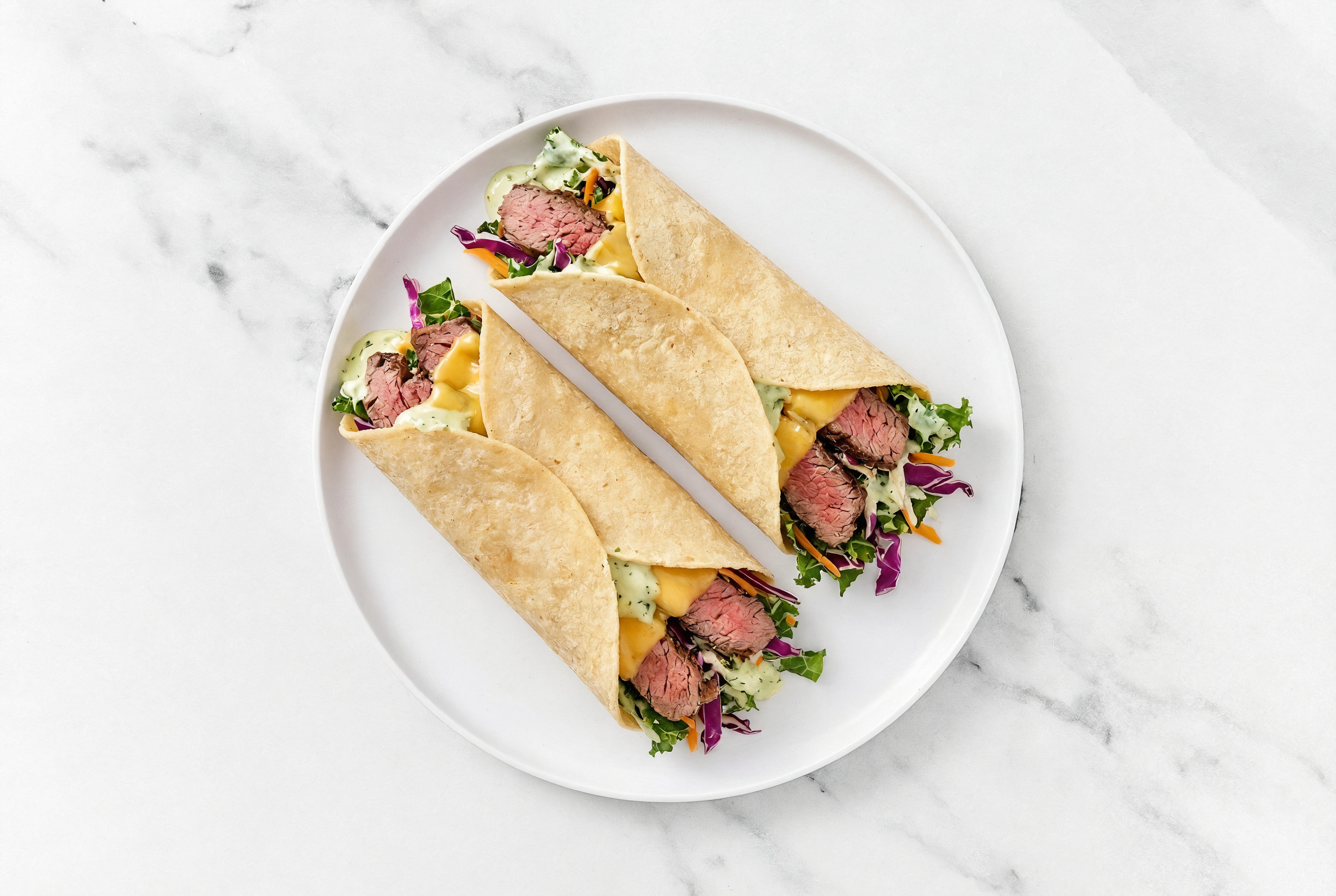 Jalapeño Sliced Steak + American Tortilla Wraps with Rainbow Veggies