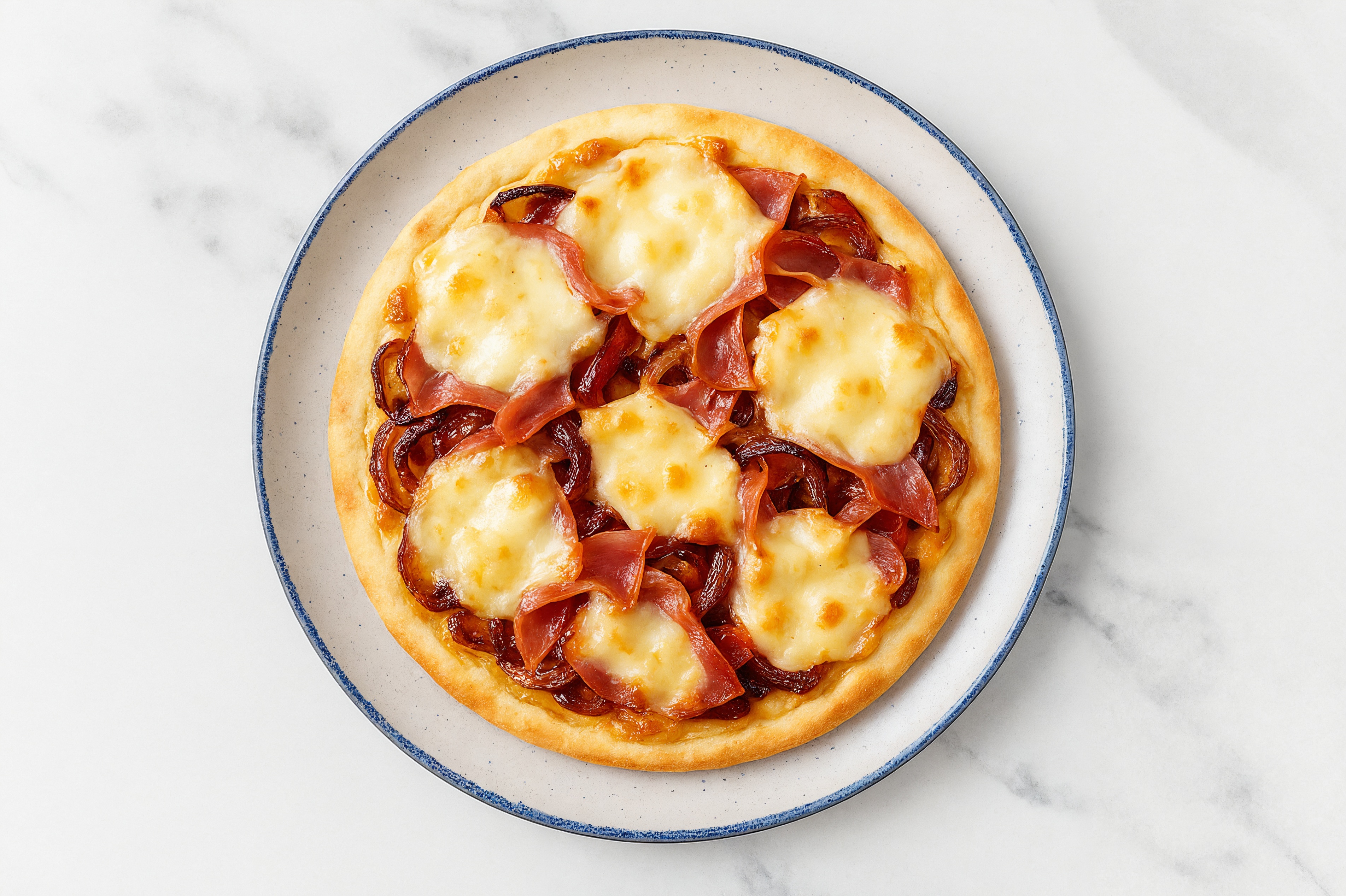 Prosciutto, Brie + Caramelized Onion Flatbread