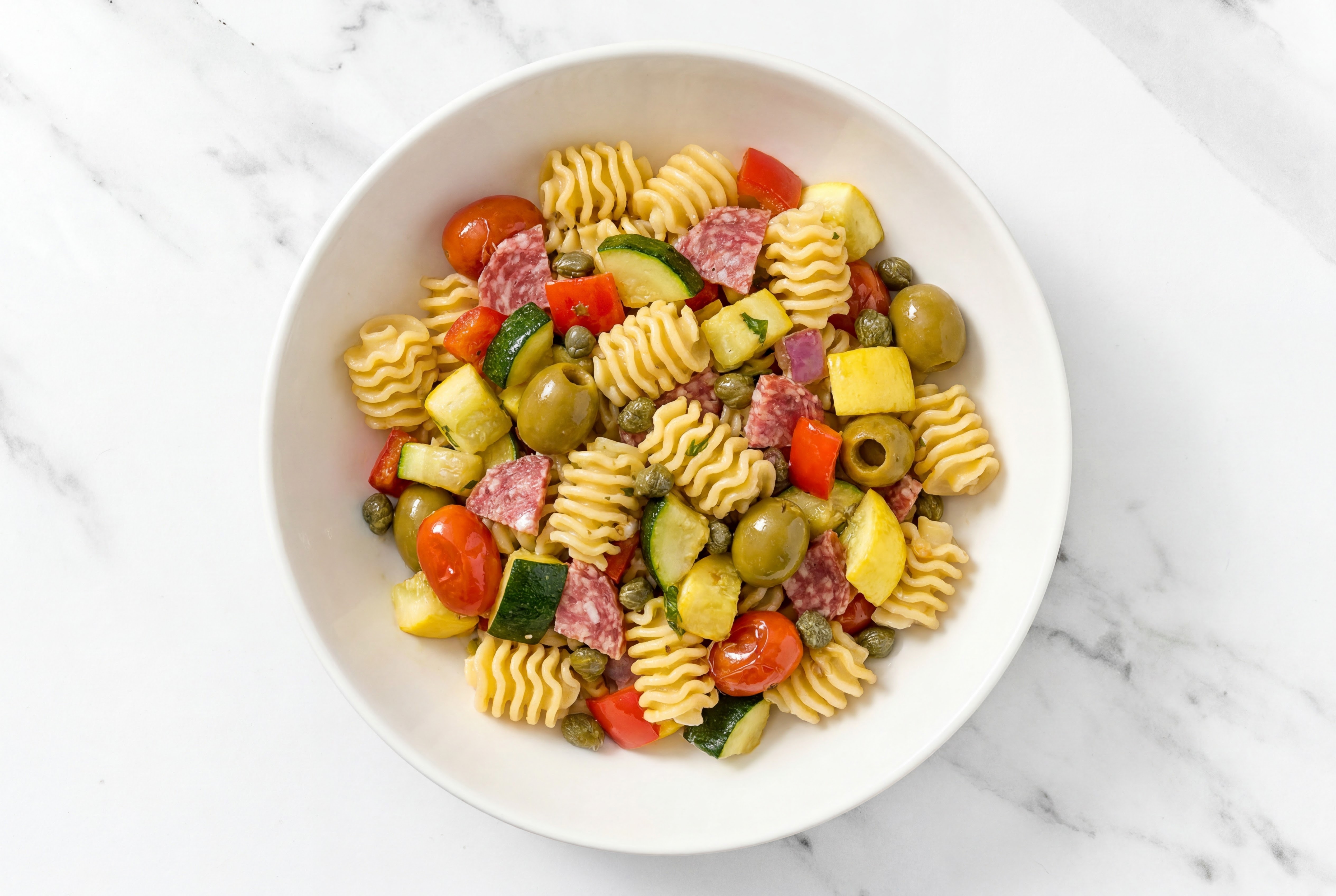 Olive Bar Protein Pasta Salad