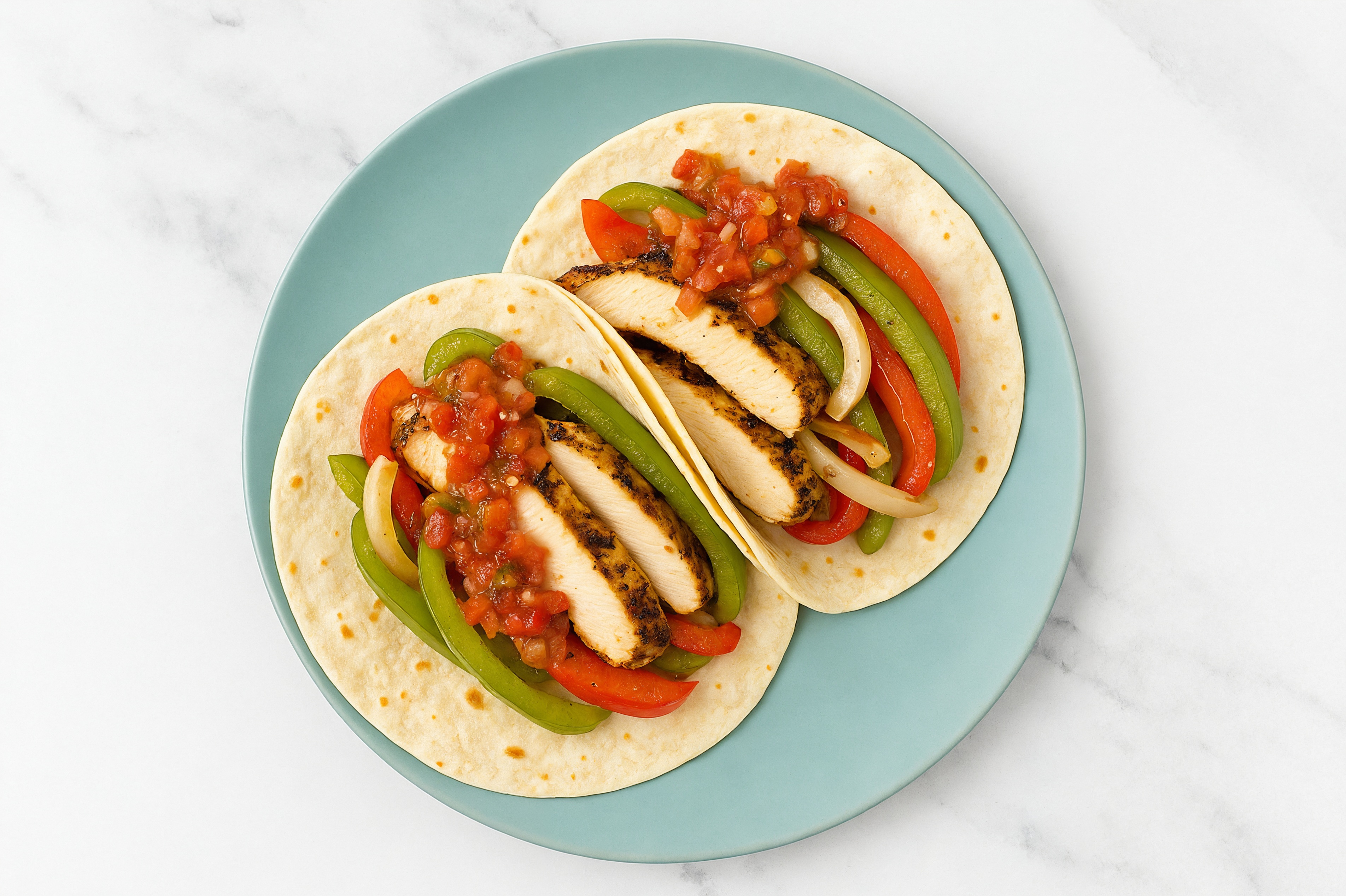 Extra-Fresh Grilled Mediterranean Chicken Breast Fajitas