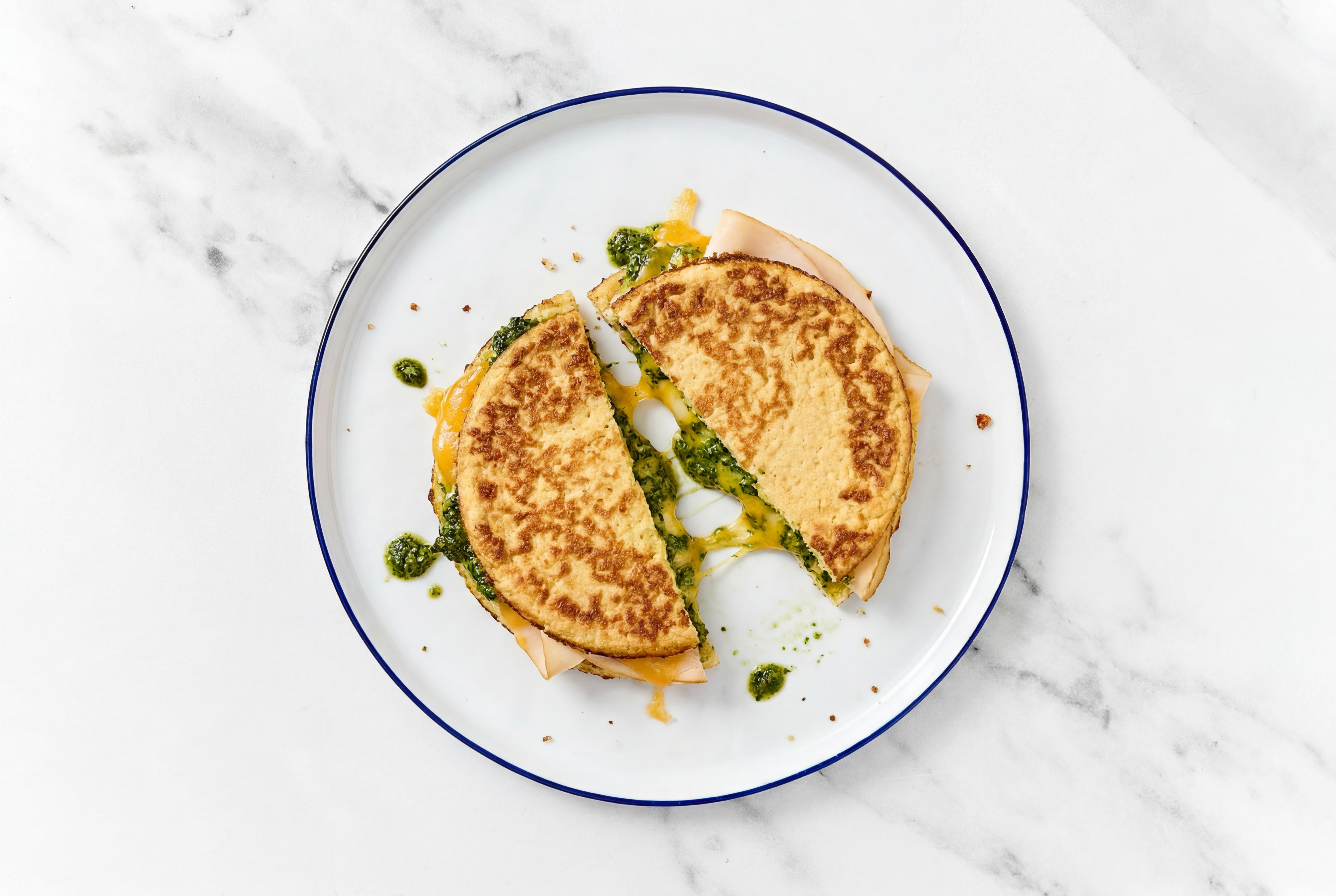 Oven Roasted Chicken Breast Kale Spinach Pesto Grilled Cheese