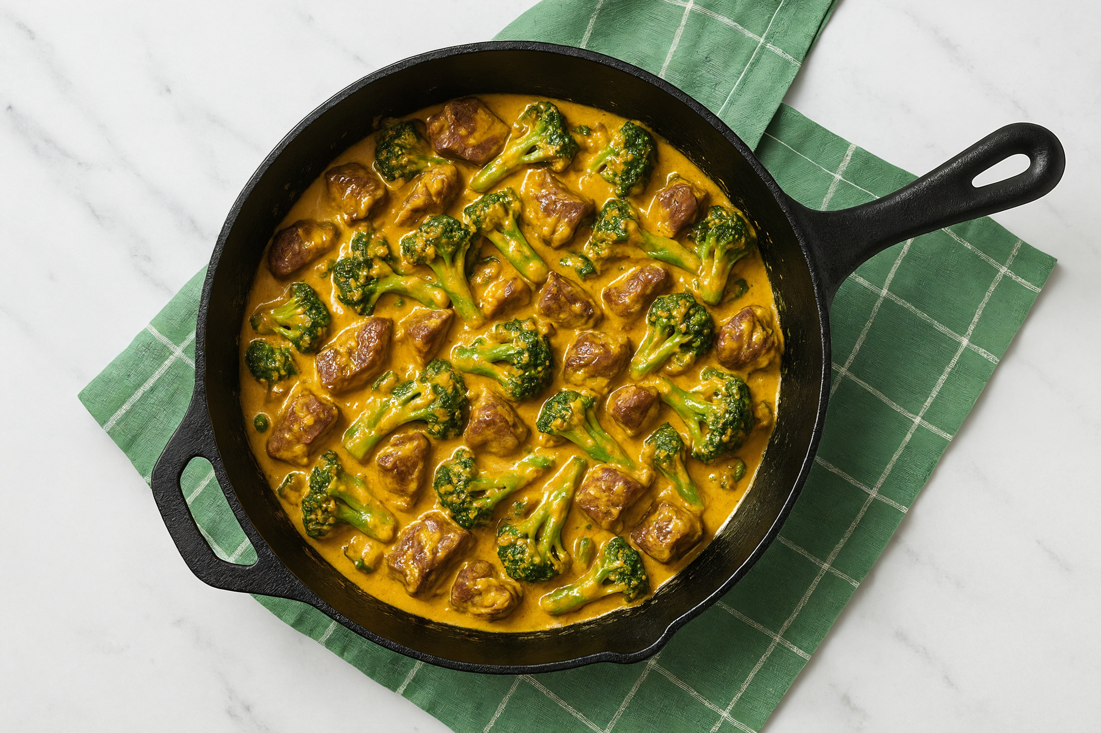 Coconut Curry Beef Filet Stir-Fry with Baby Broccoli