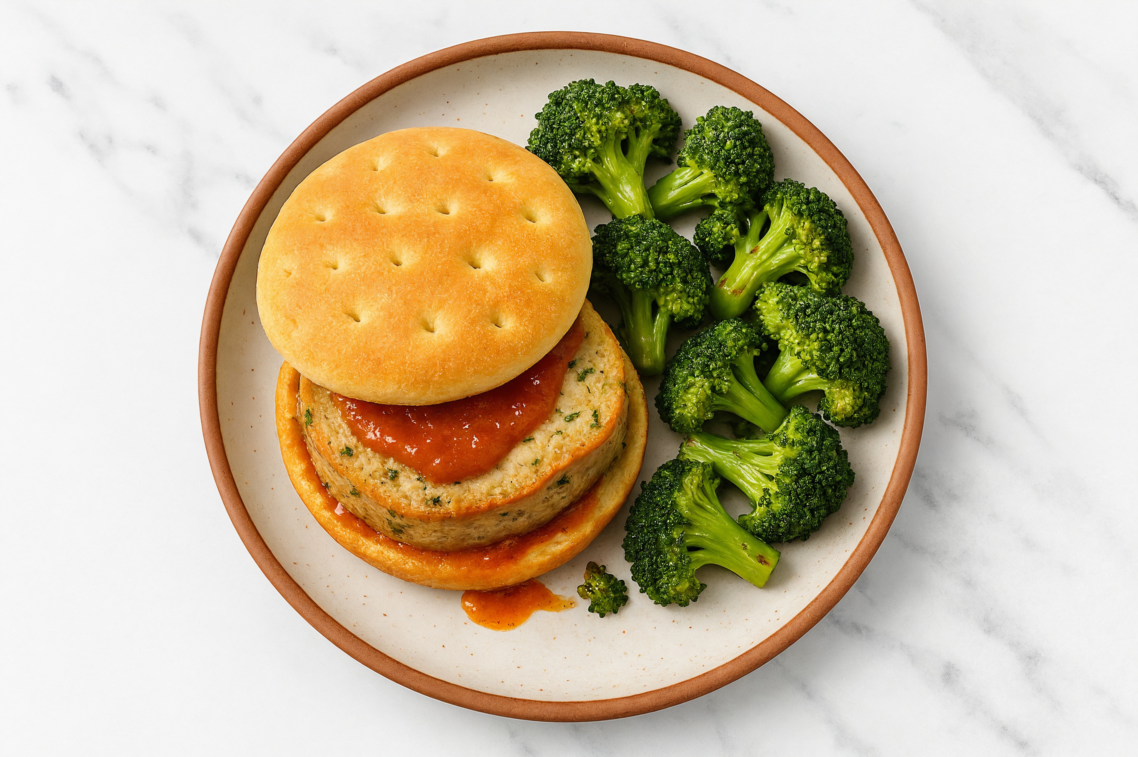 Turkey Meatloaf Sandwich + Broccoli