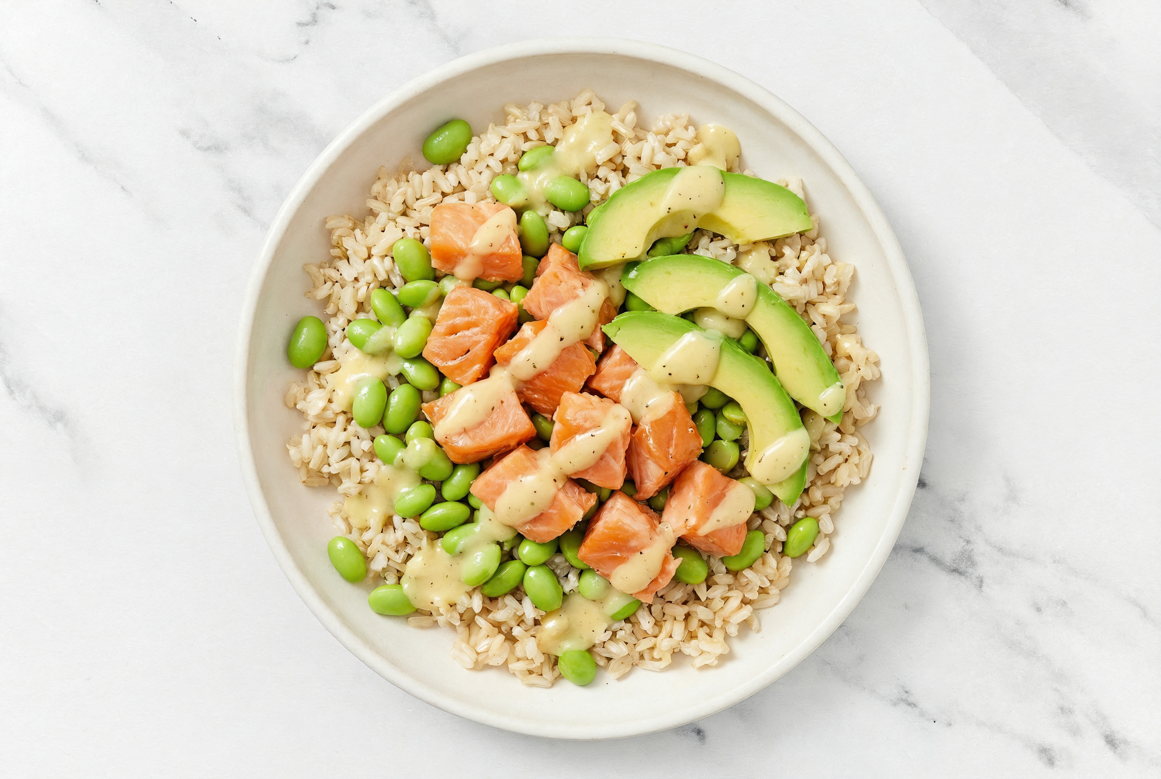 Go-To Edamame Poke Bowl with Brown Rice