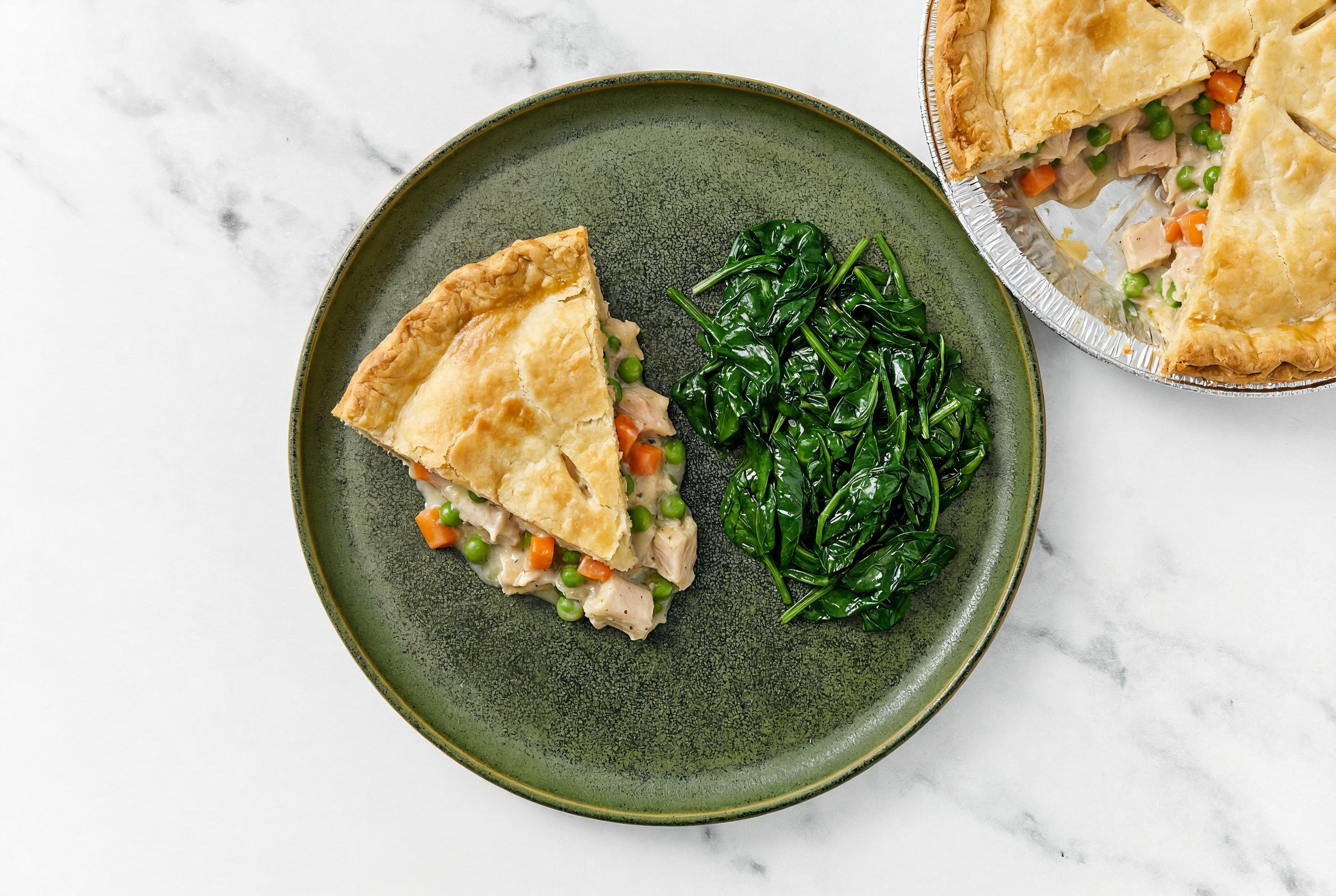 Chicken Pot Pie with Baby Spinach