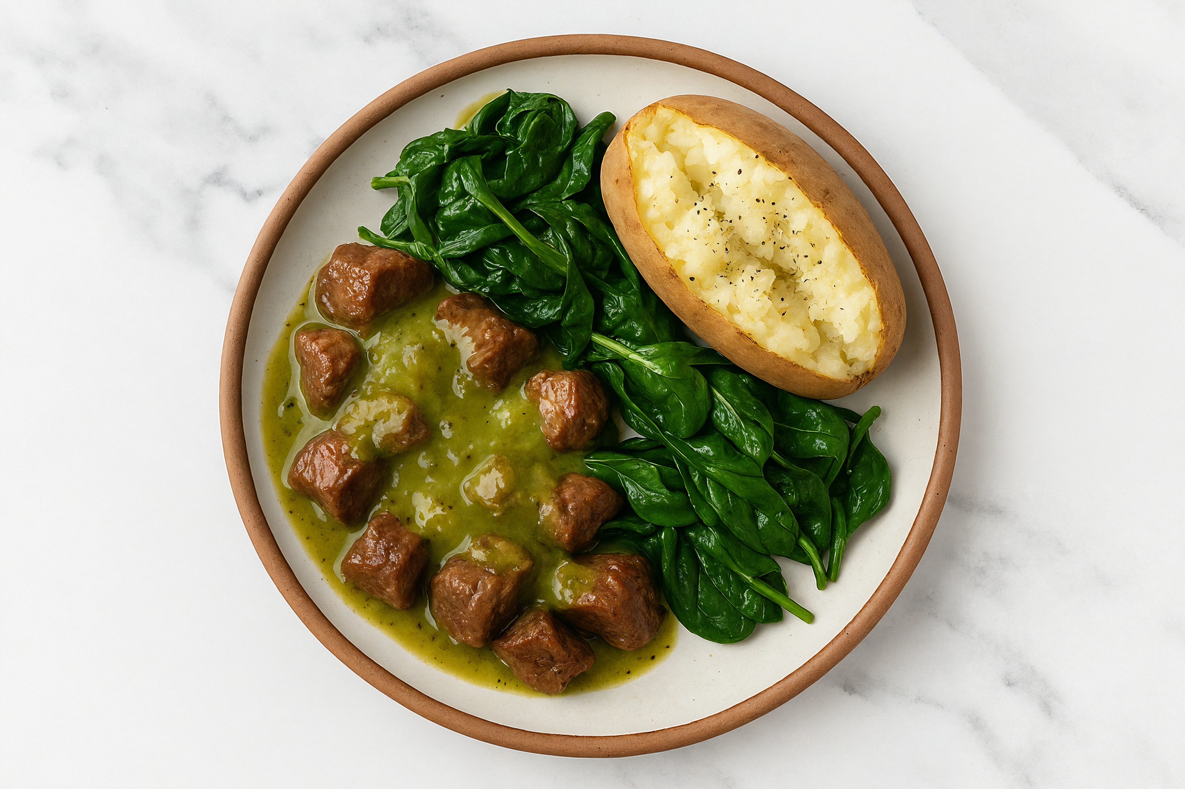 Green Chile Seared Lamb with Russet Potato