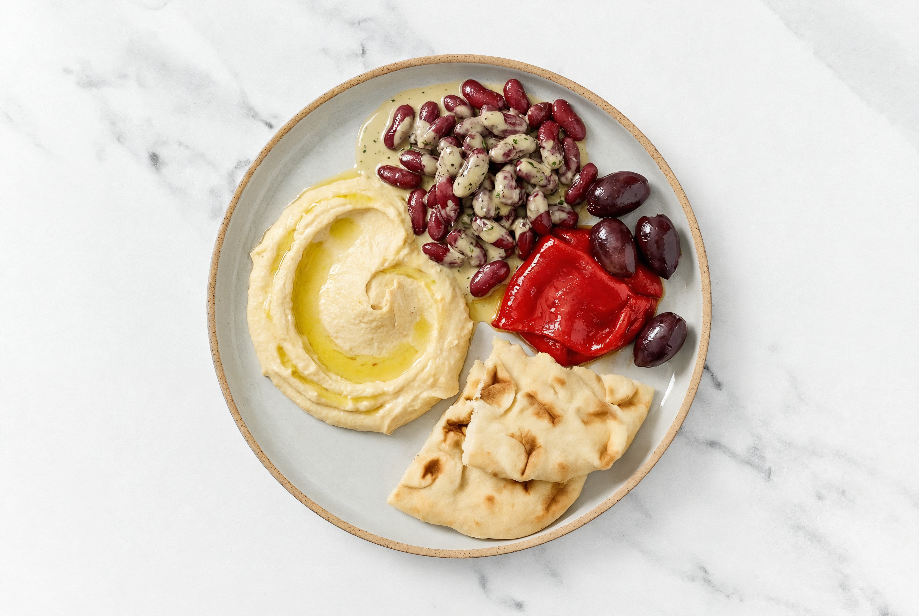 Kidney Beans Salad + Hummus Mezze