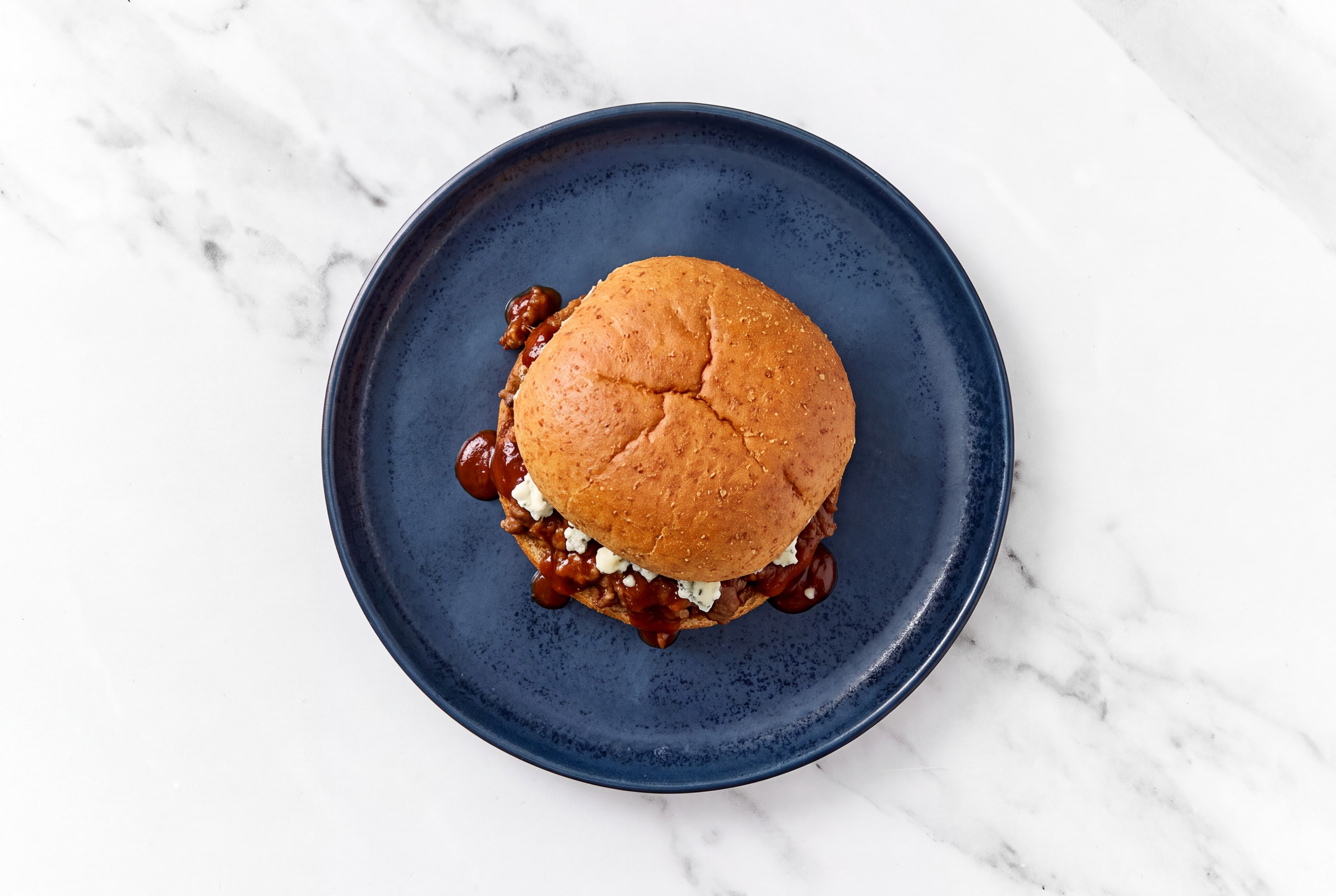 BBQ 93/7 Lean Ground Beef Blue Cheese Sloppy Joes