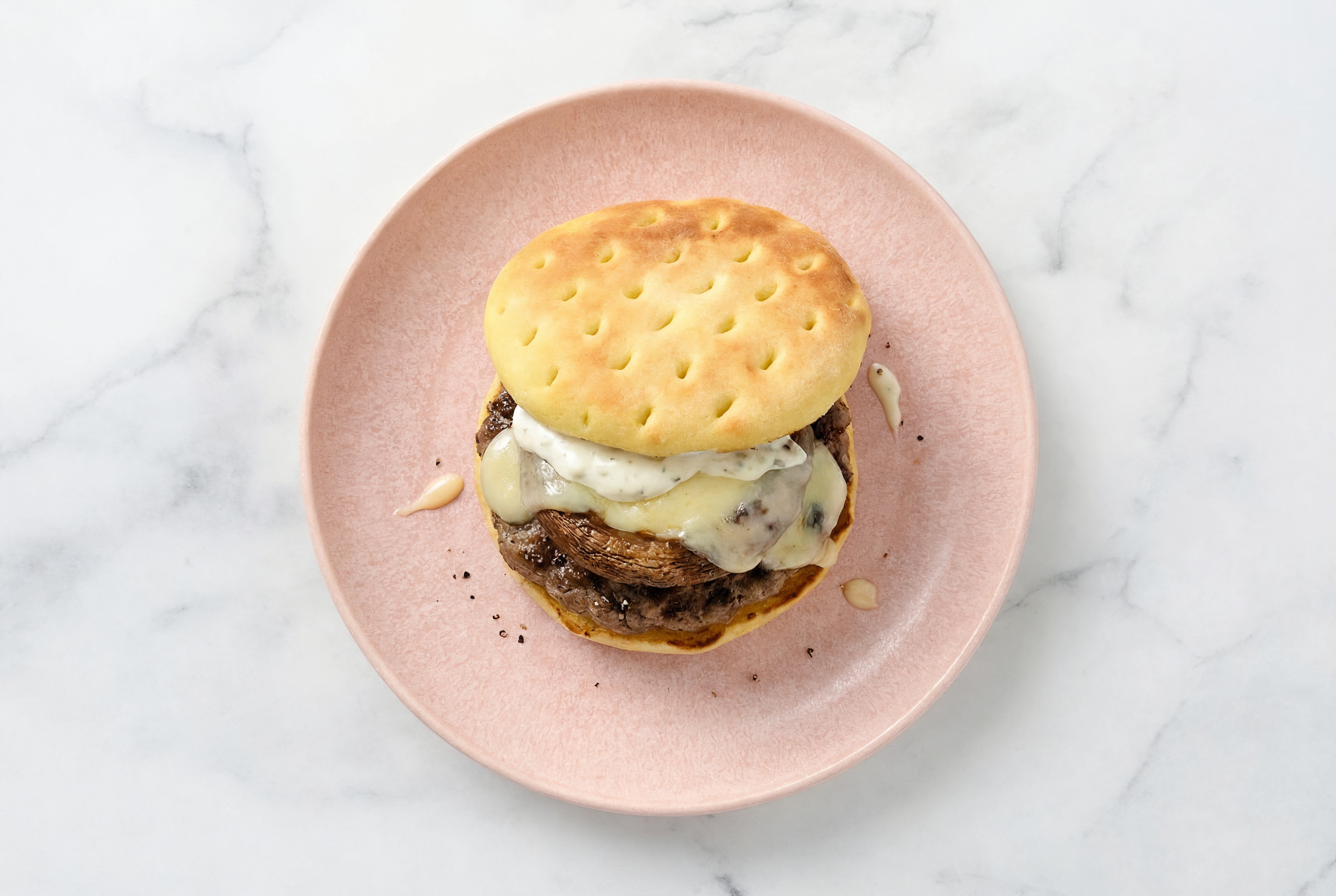 Ground Beef Patties + Mushroom Brie Burgers