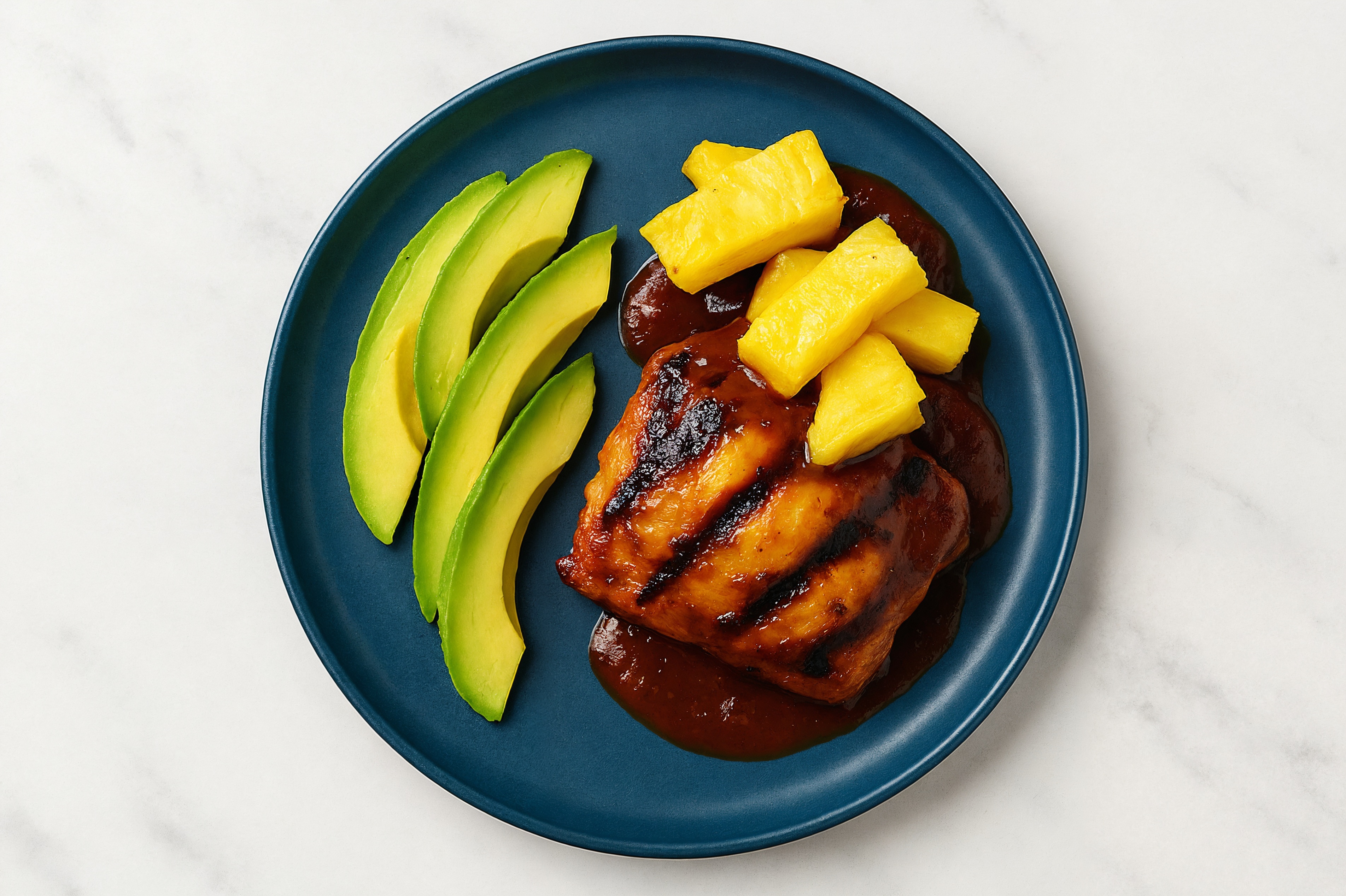 Island-Inspired BBQ Chicken with Tropical Pineapple + Avocado with Original BBQ