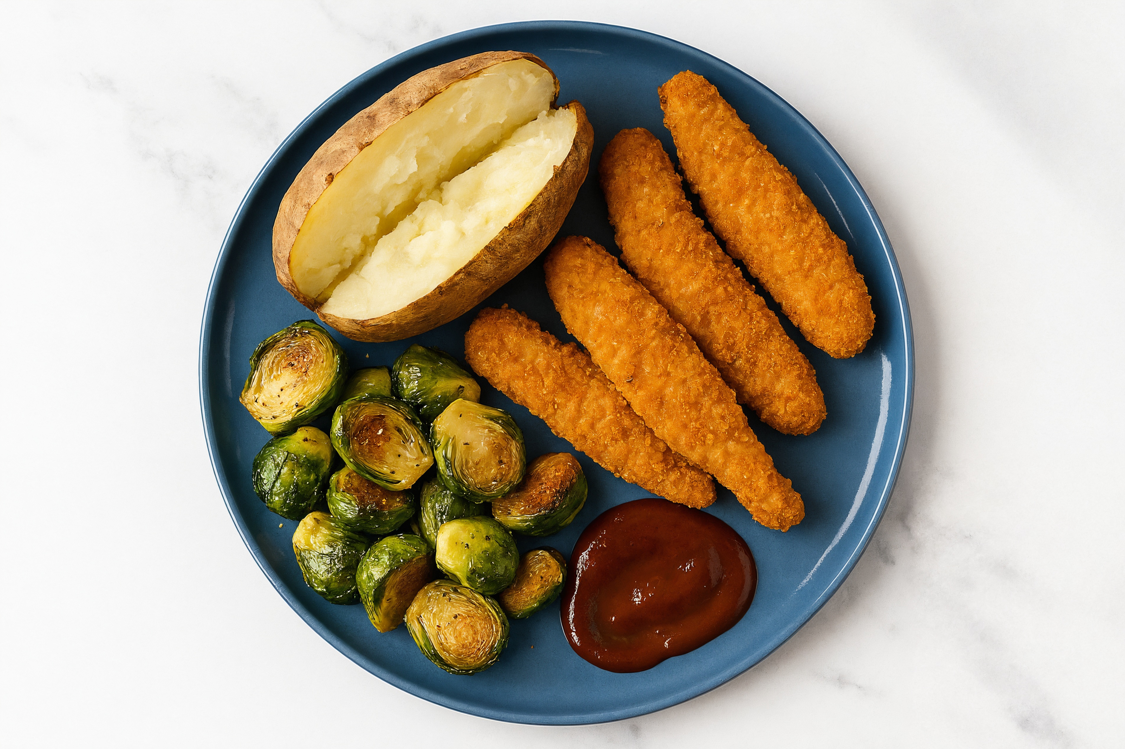 BBQ Plant-Based Chicken Tender Plate with Original BBQ