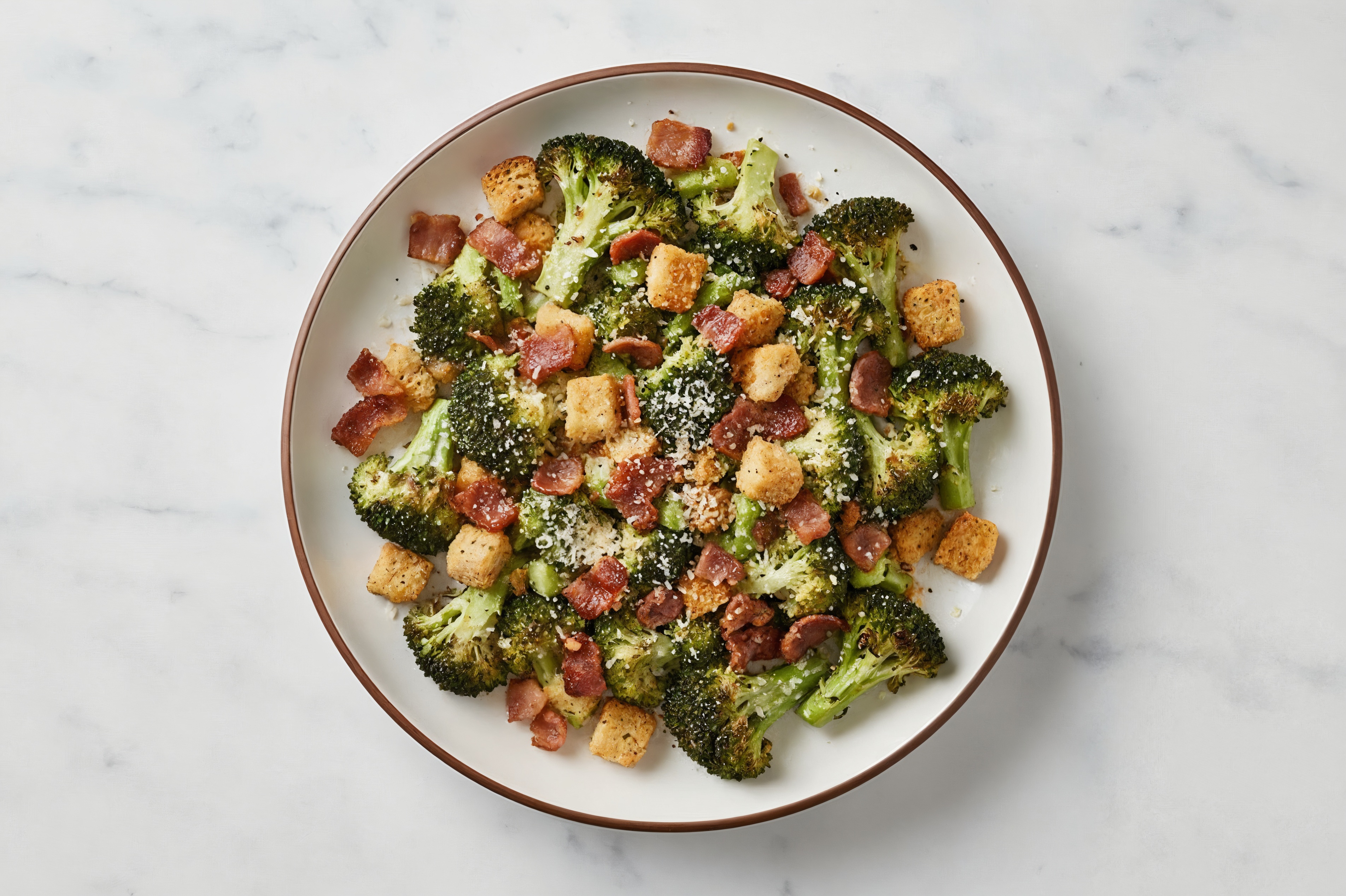 Crispy Roasted Broccoli with Applewood Smoked Pork Bacon