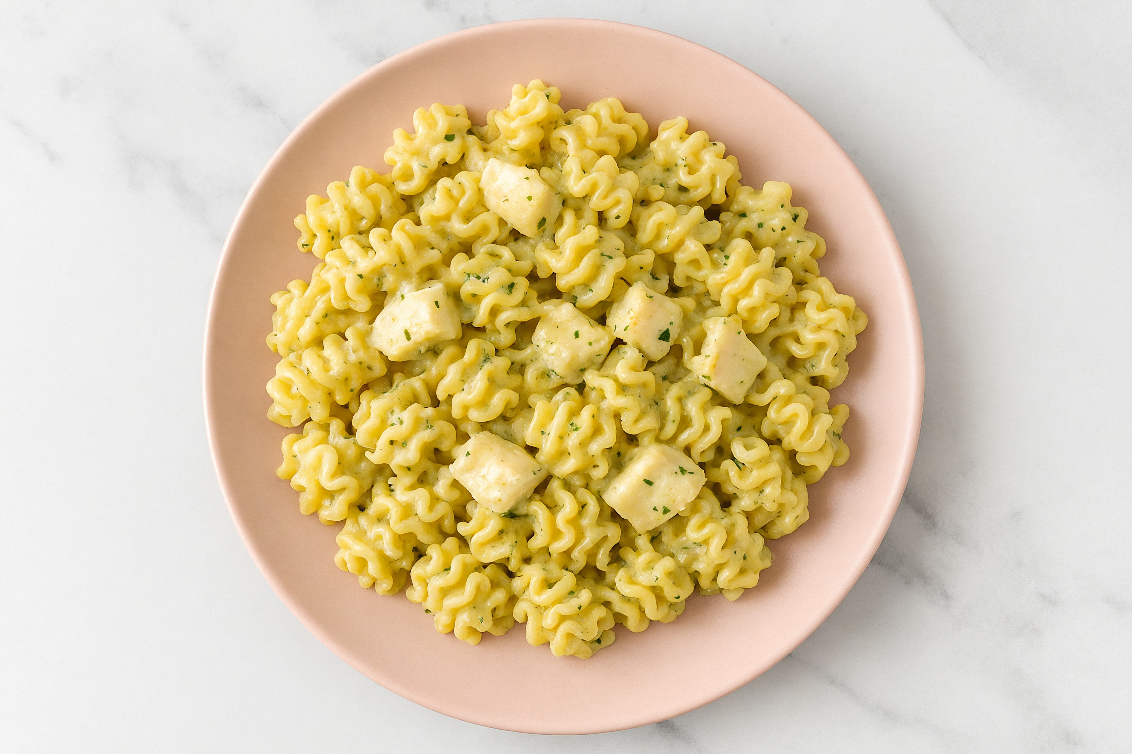Herby Halibut Radiatori Pasta