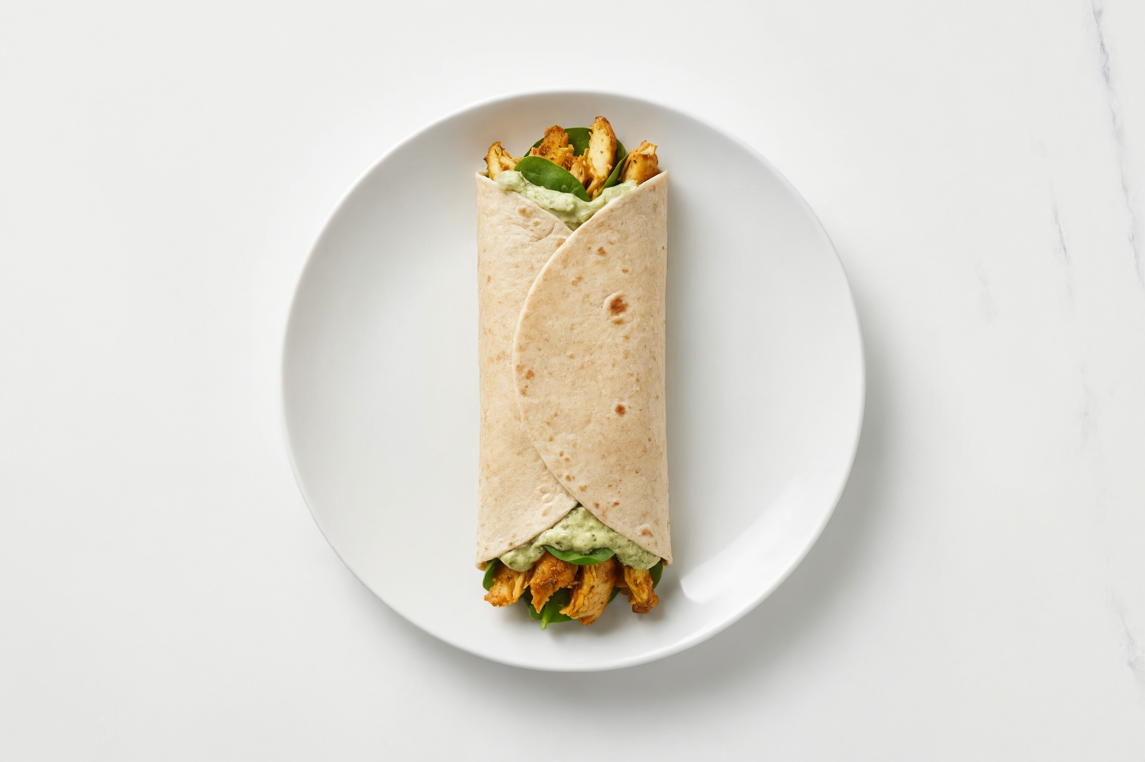 Spinach Artichoke Chicken Shawarma Wrap