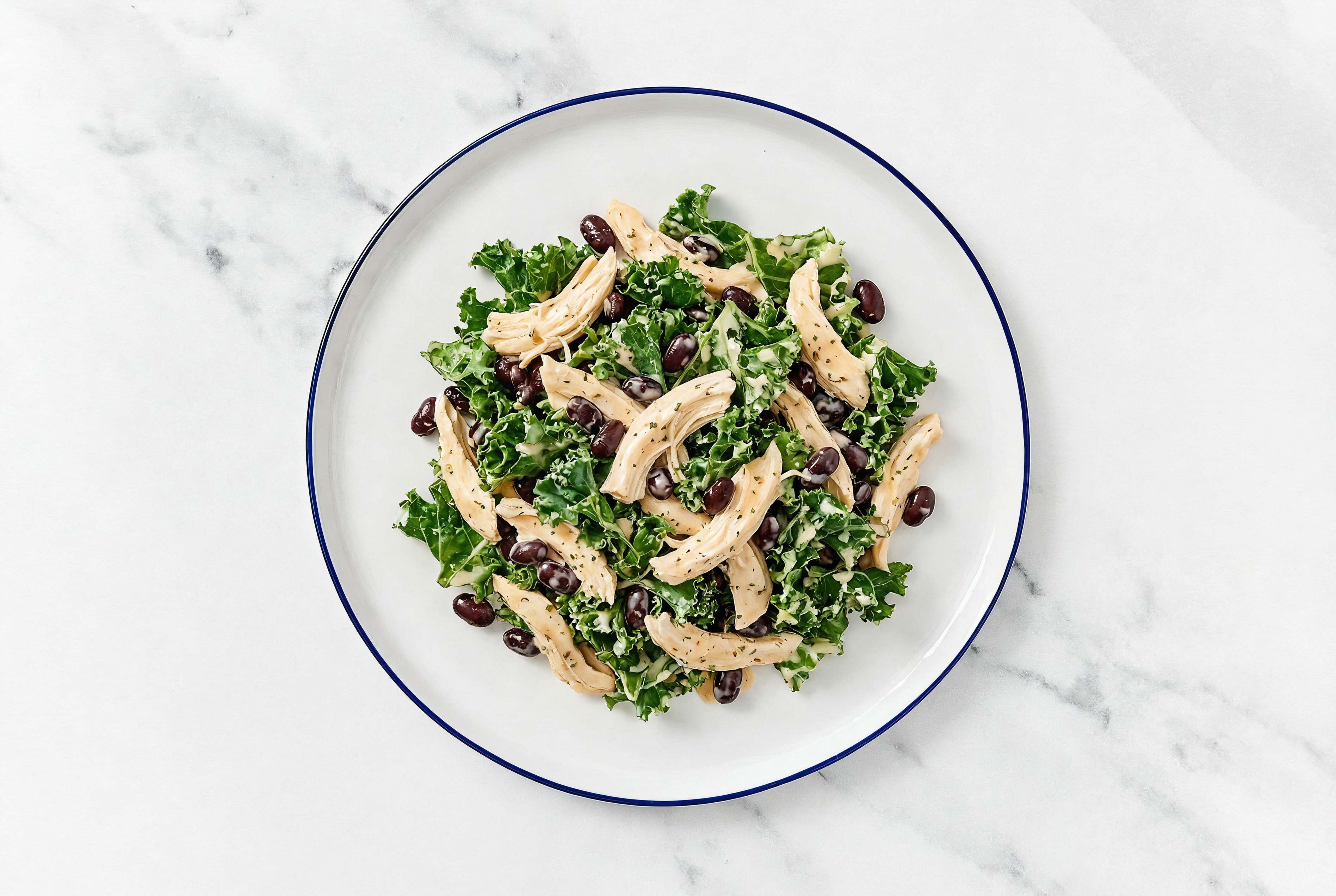 Chicken + Black Bean Buffalo Ranch Salad