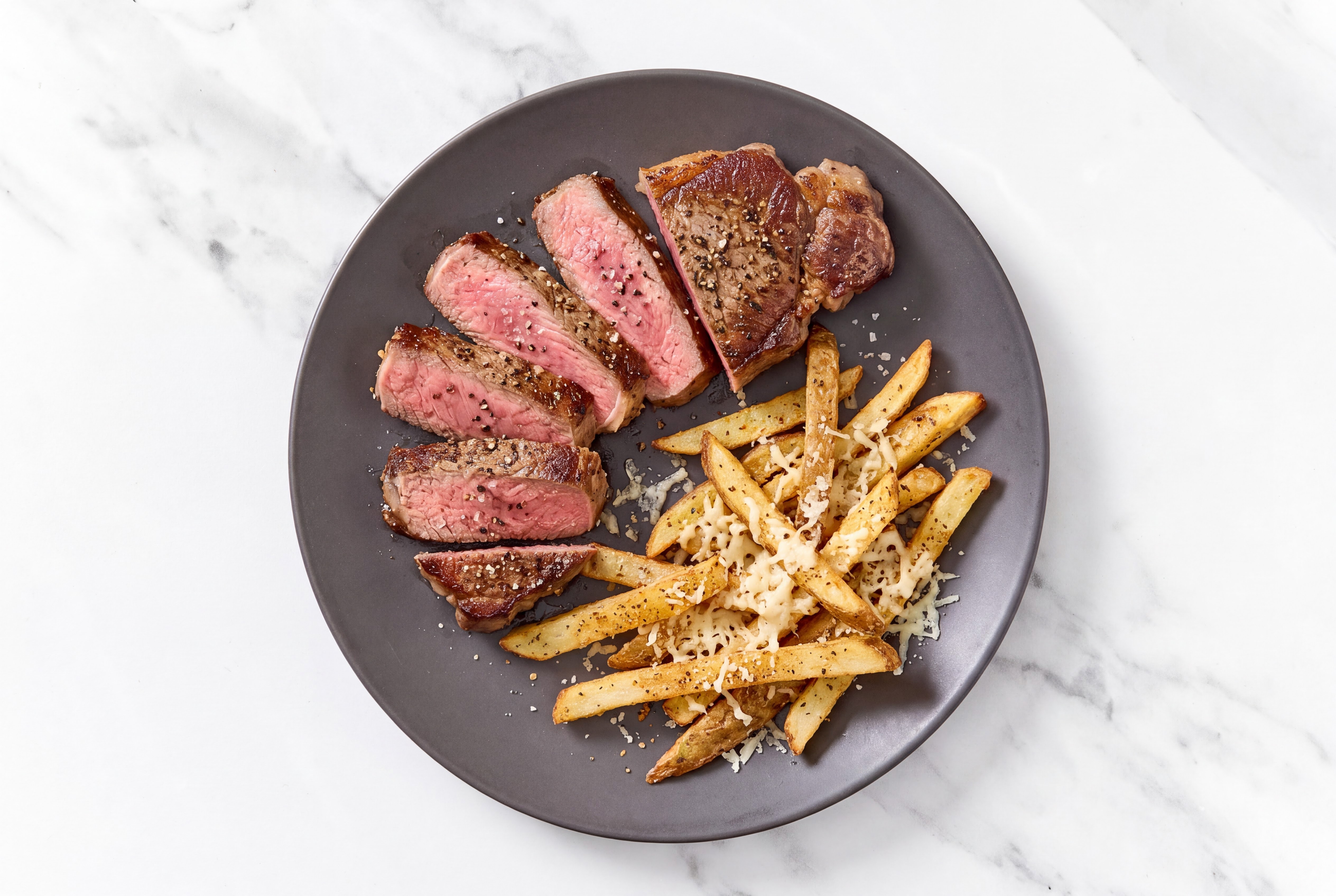 Herby Honey Herb Beef NY Strip Steak Frites