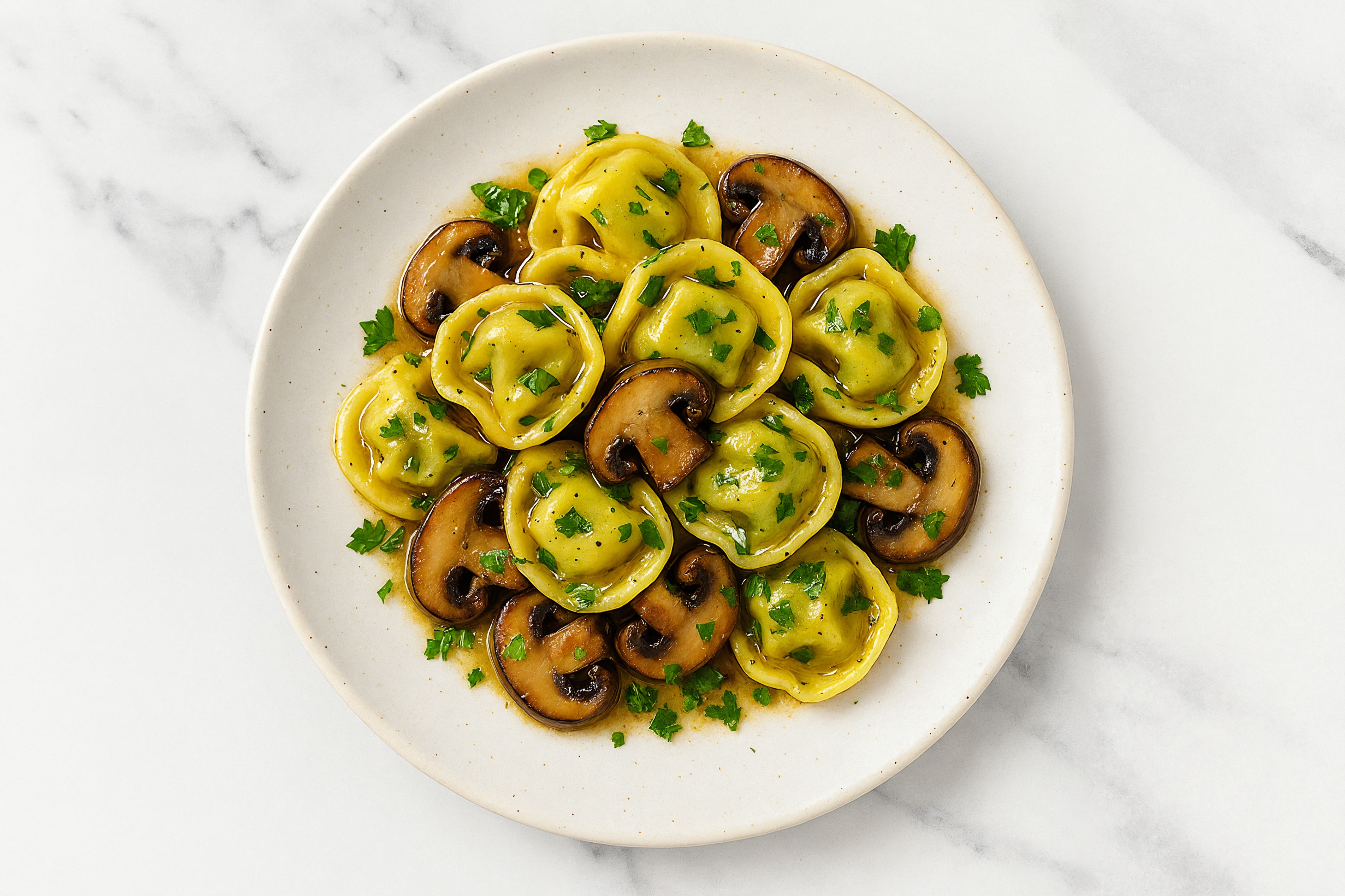 Garlic Slow Churned Pasture Butter Mushroom Tortellini