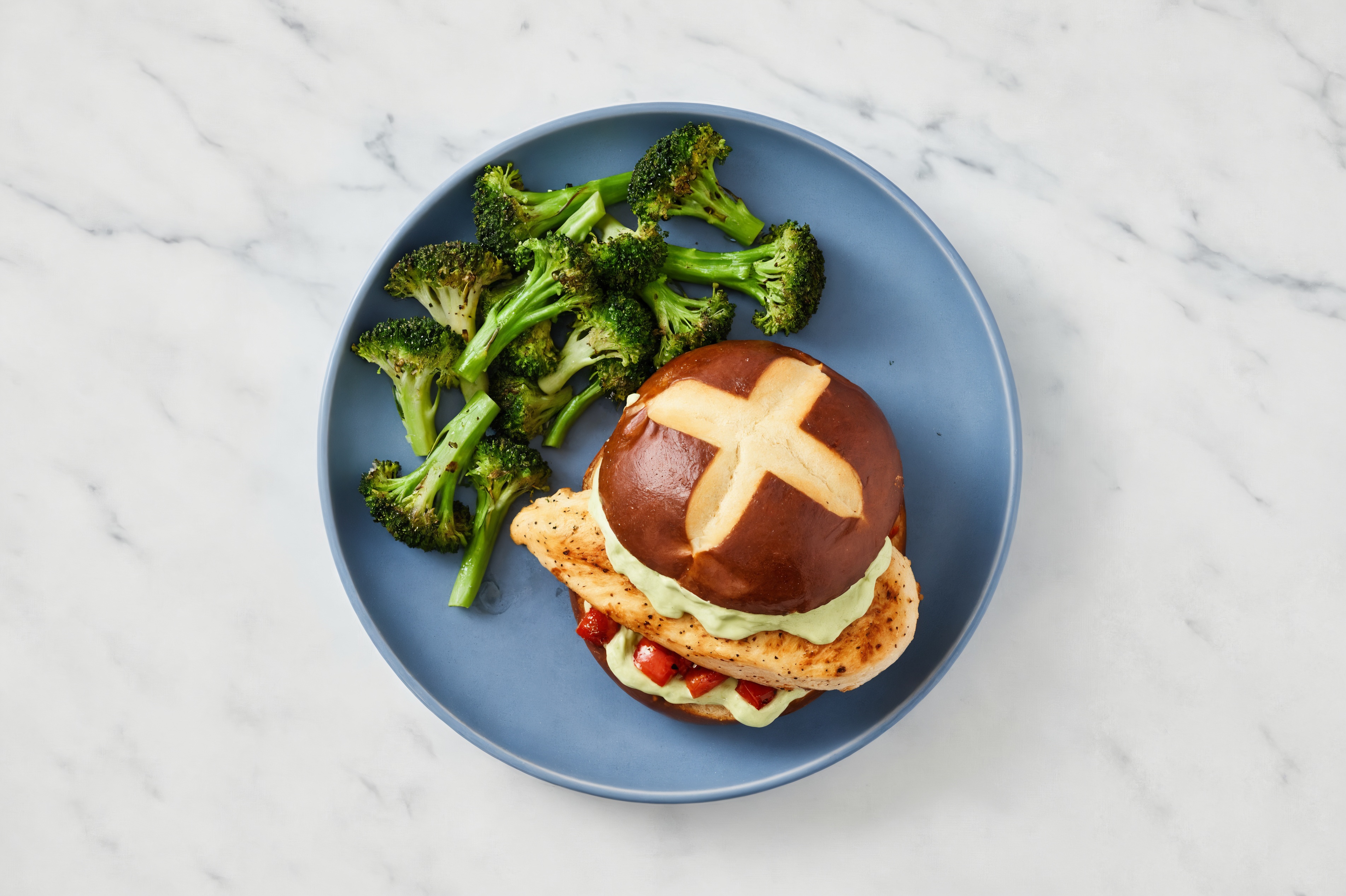 Jalapeño Chicken Sammies + Steamed Broccoli