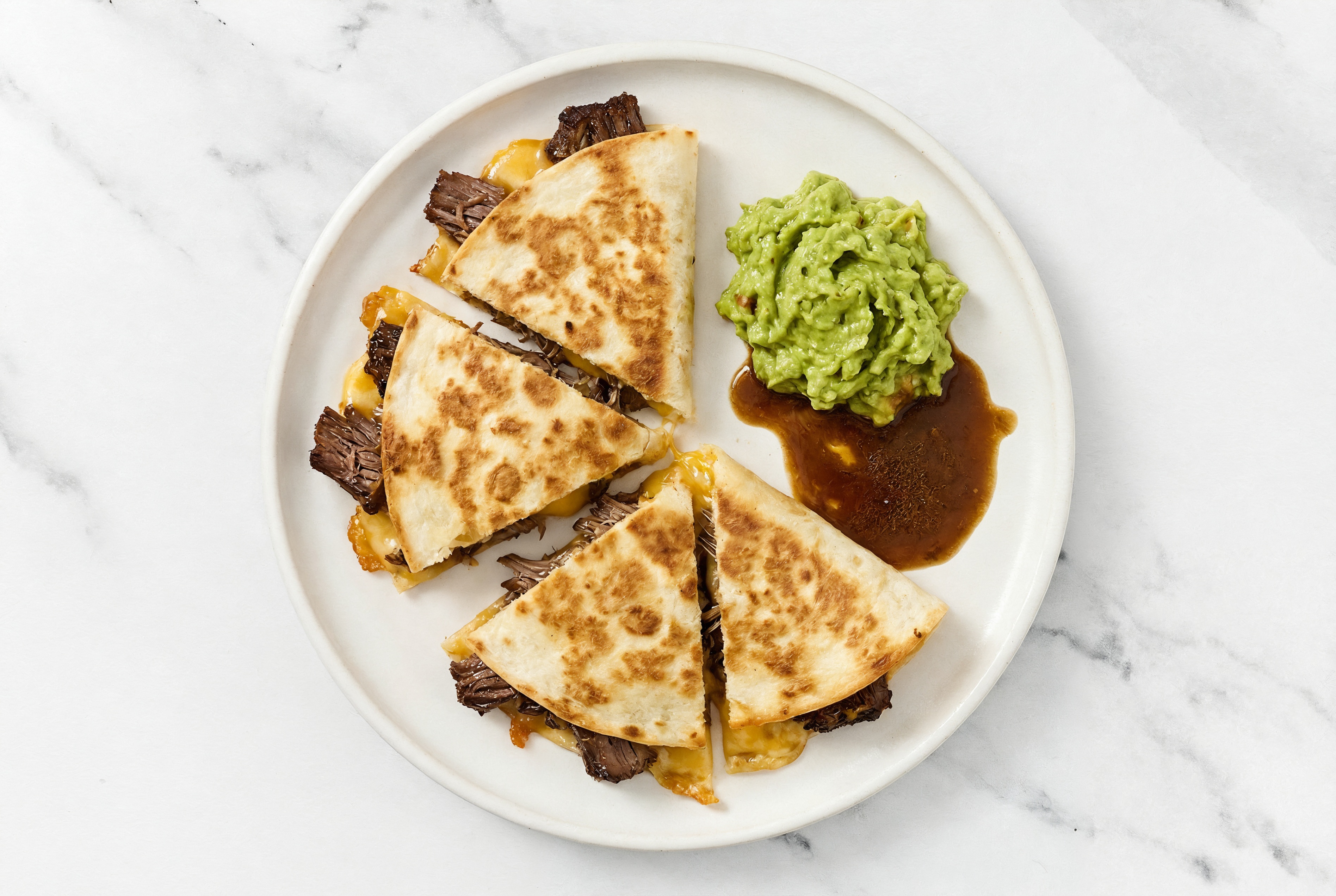Birria Style Quesadilla with Guacamole