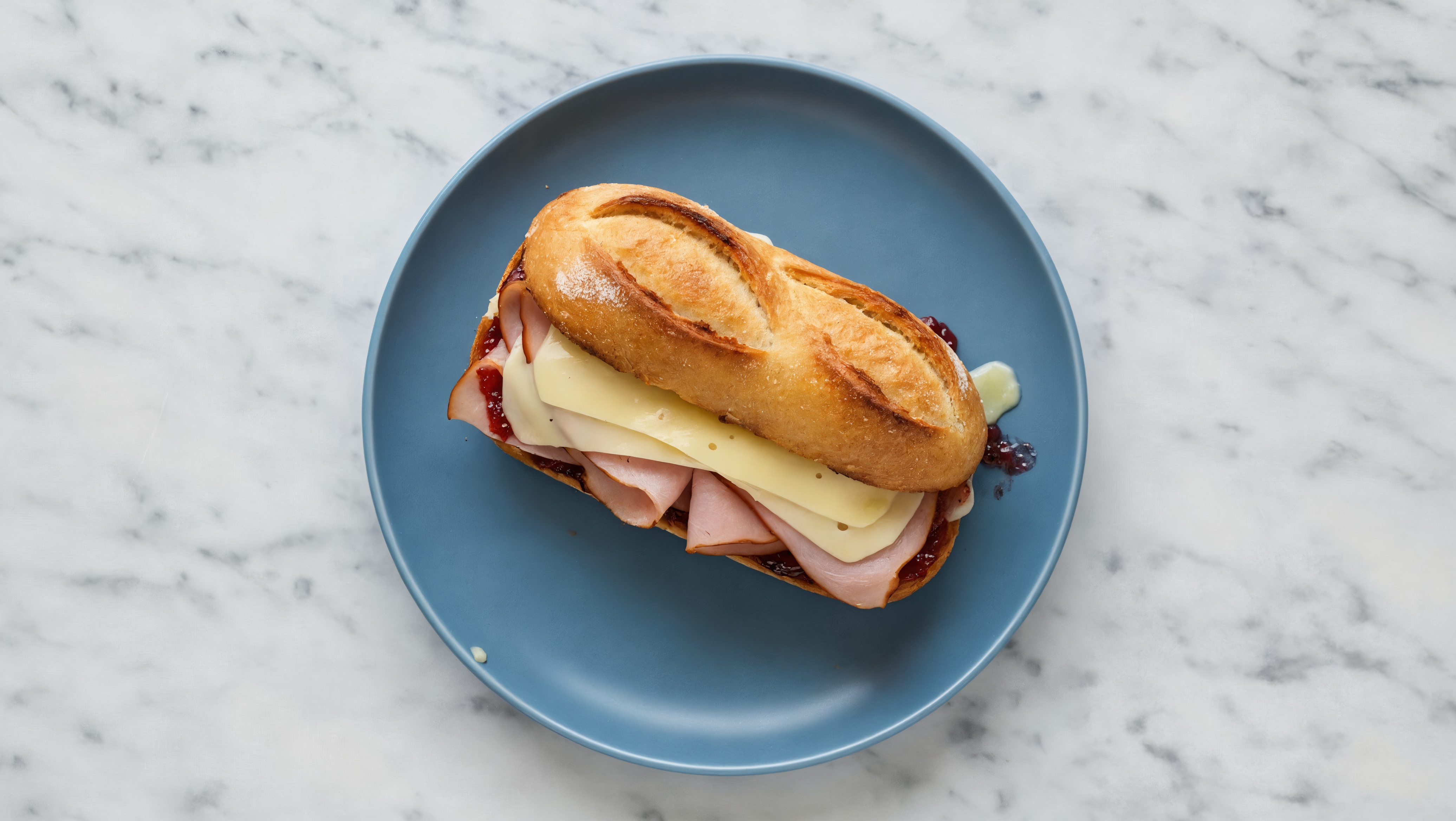 Ham, Havarti + Strawberry Jam Tartine
