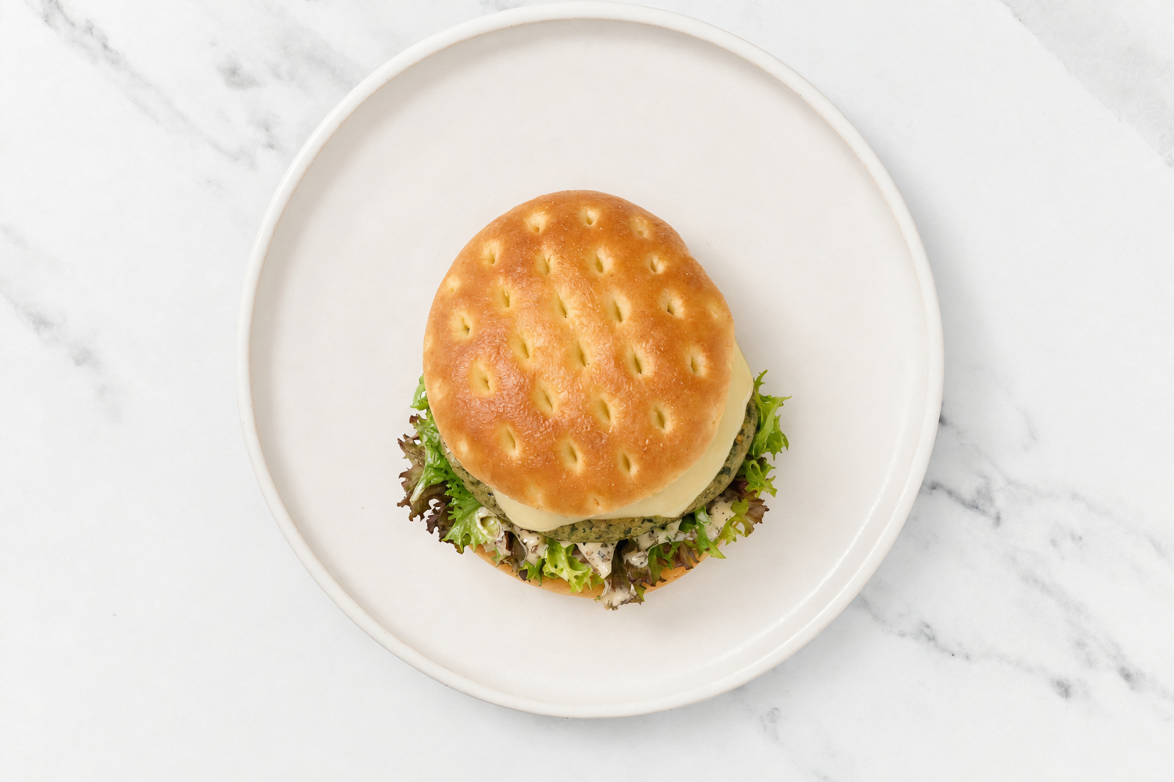 Creamy Feta Turkey Cheeseburger