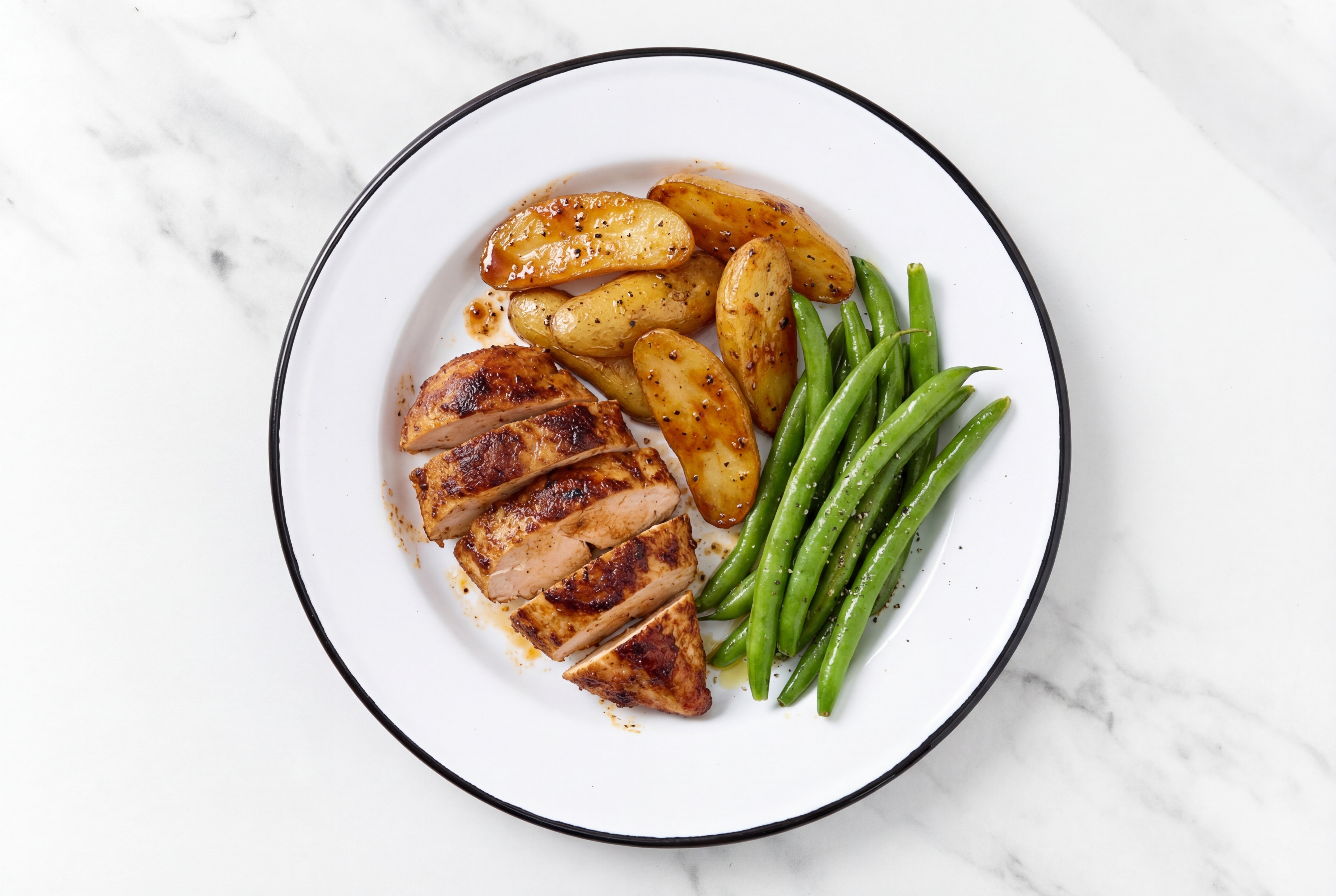 Chicken Breast with Hickory Potatoes + Green Beans