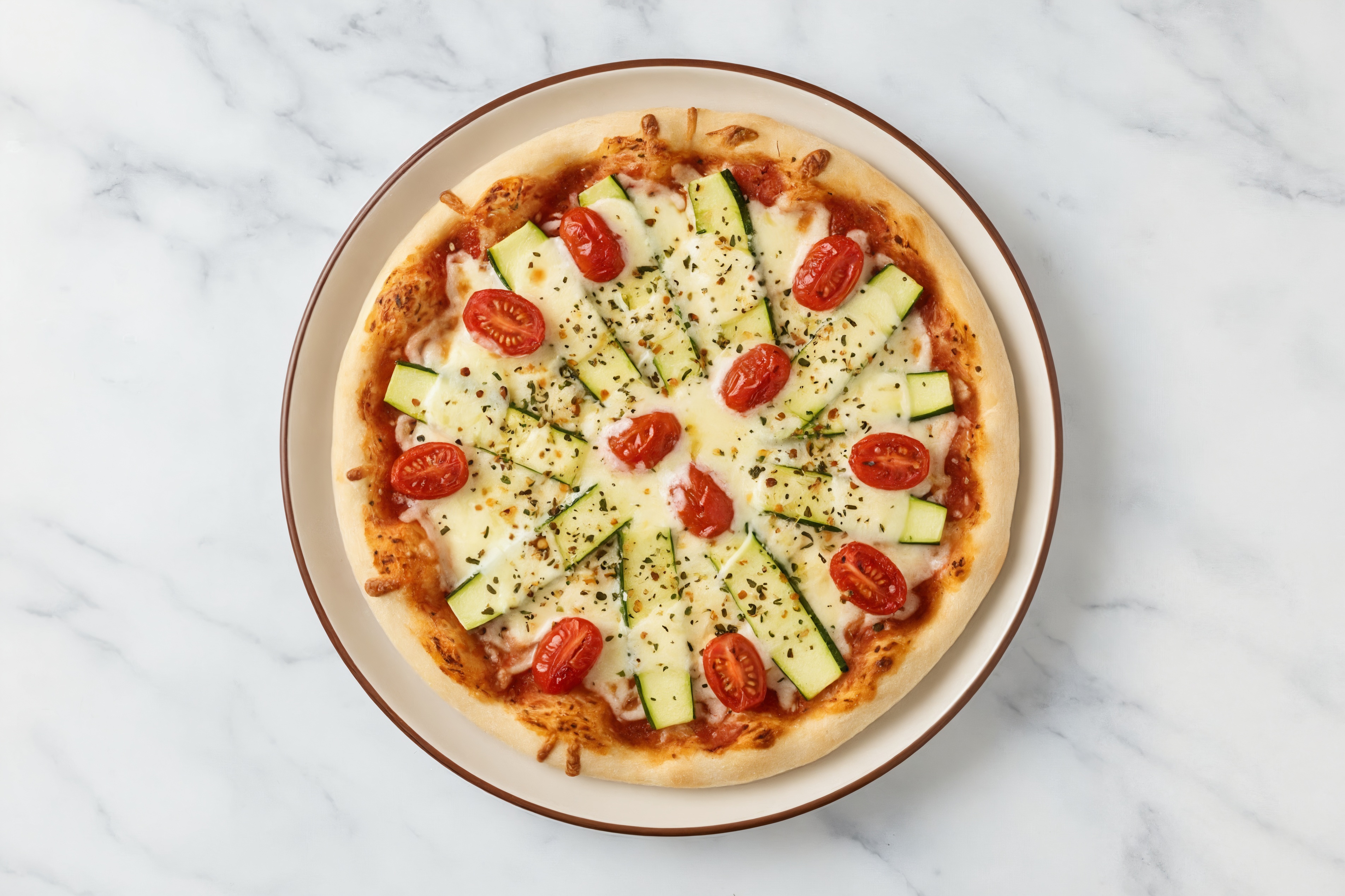 Vegan Gluten-Free Pizza Crusts with Zucchini Ribbons