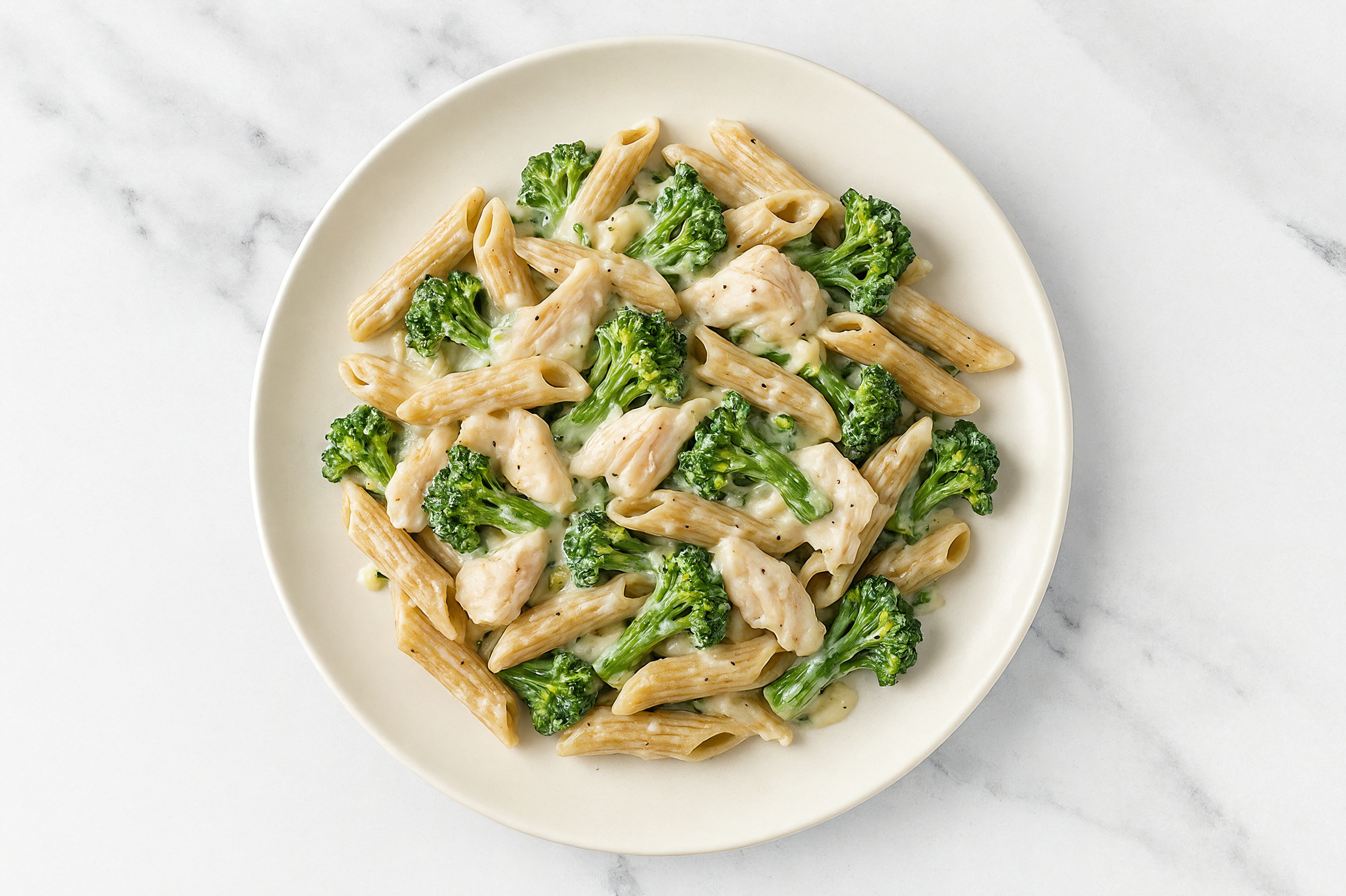 Chicken + Broccoli Sourdough Penne Rigate Alfredo
