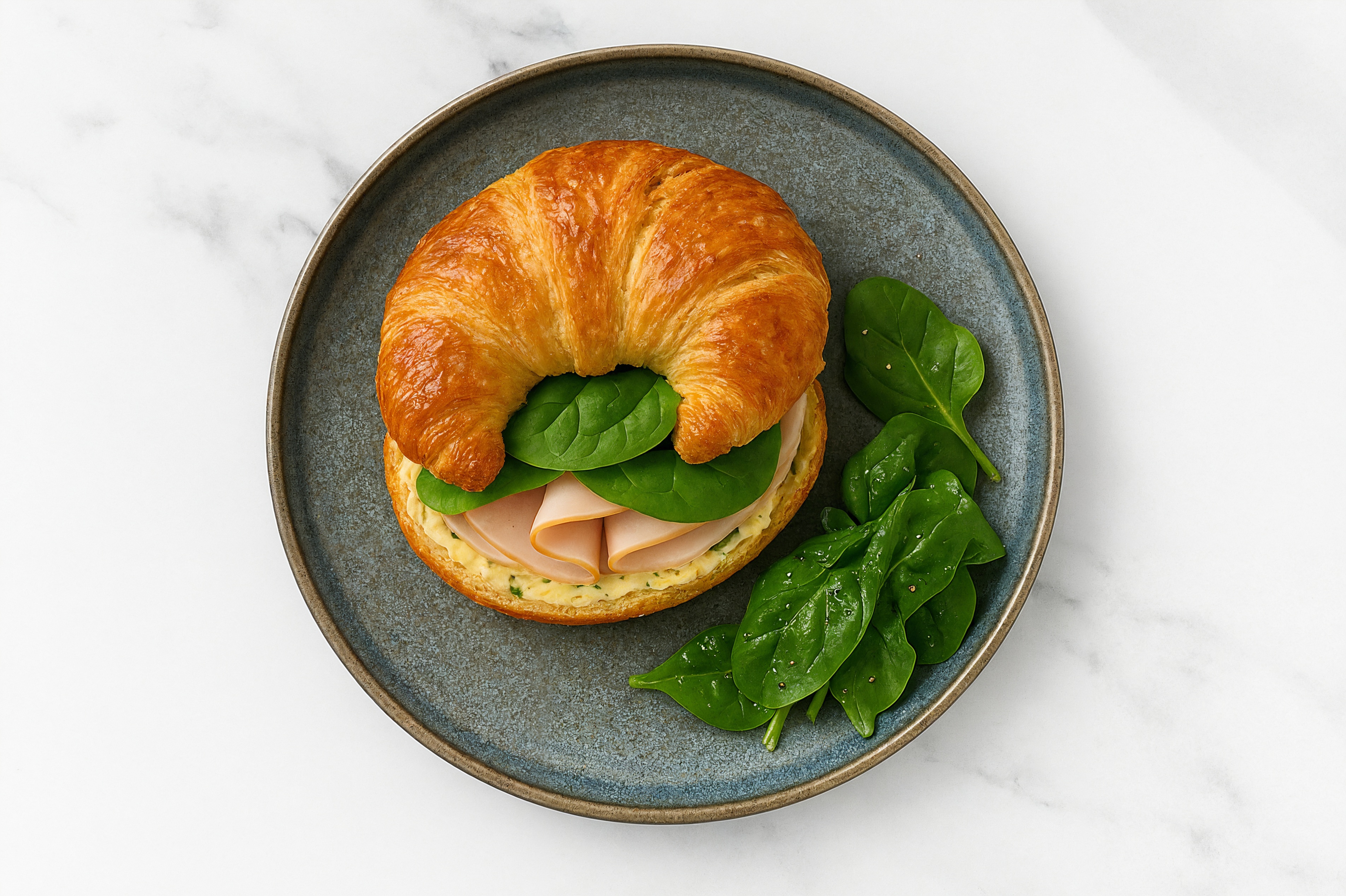 Herby Lemony Hummus Roasted Oven-Roasted Sliced Turkey Breast Sandwich