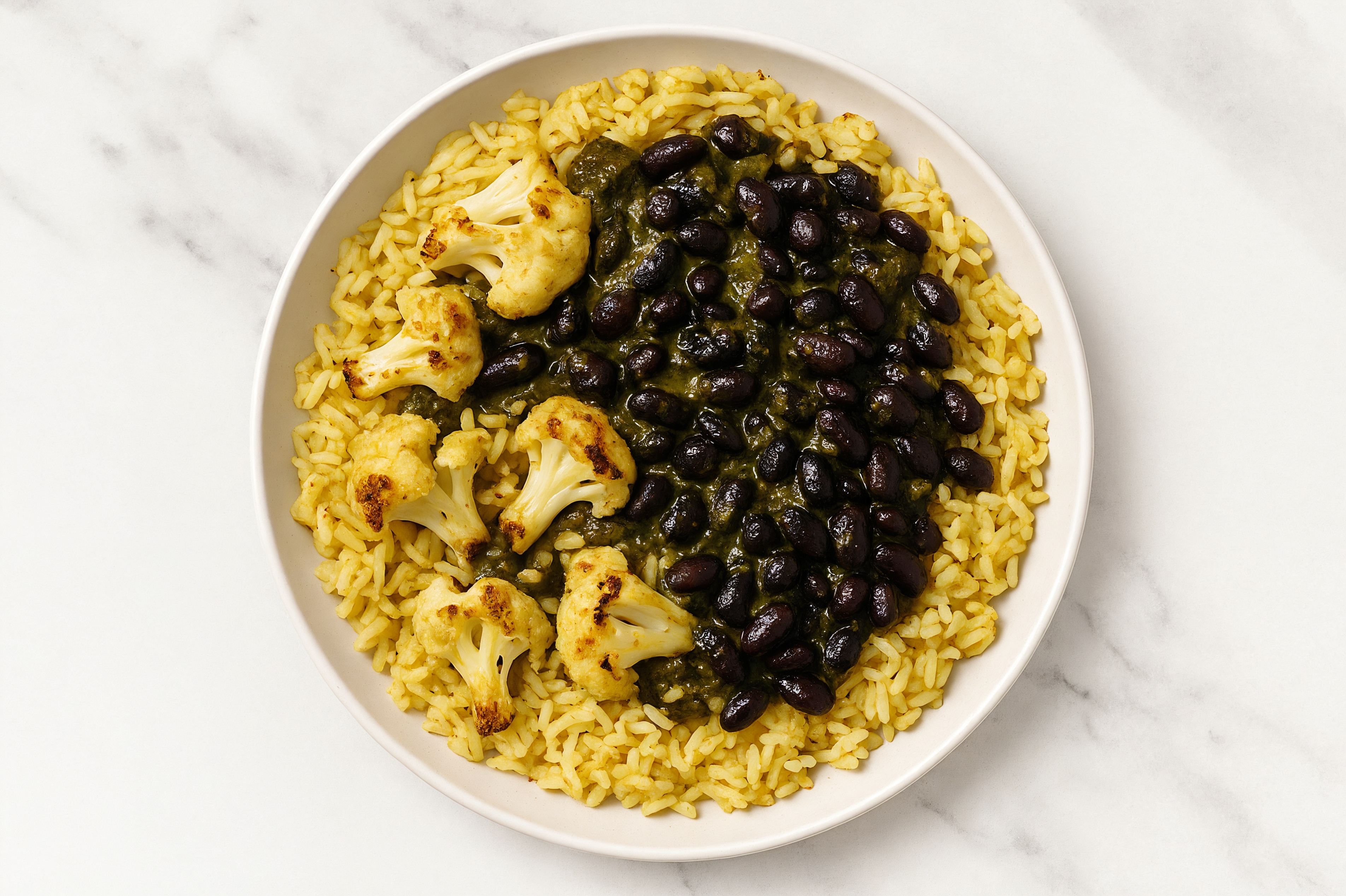 Saag Black Bean Rice Bowl